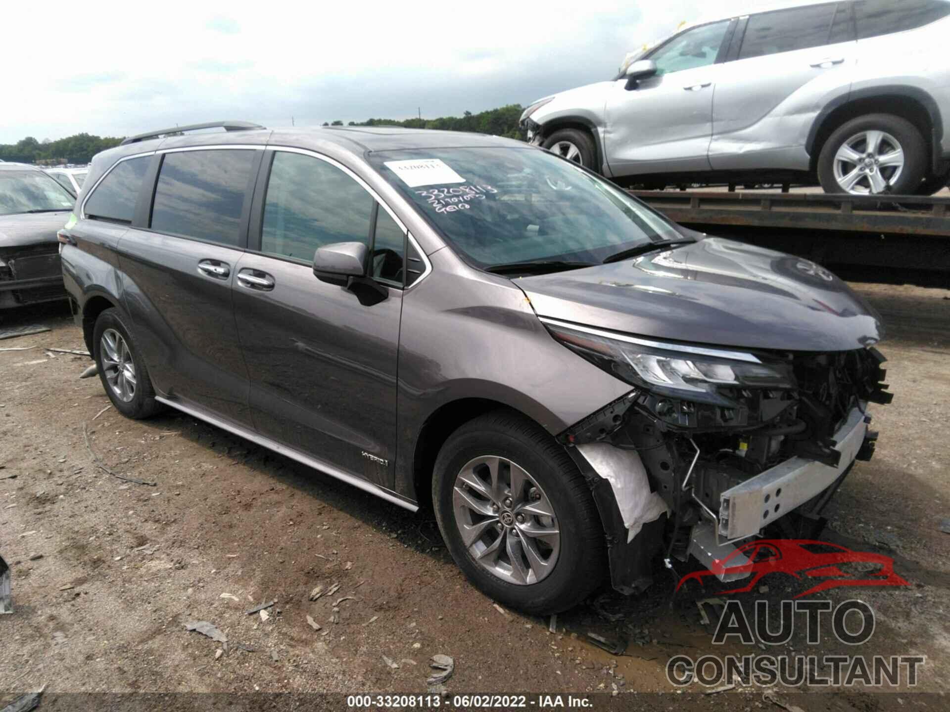 TOYOTA SIENNA 2021 - 5TDJRKEC6MS003271