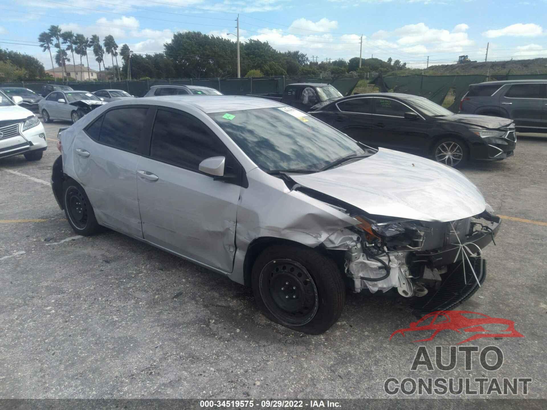 TOYOTA COROLLA 2019 - 5YFBURHE0KP910662