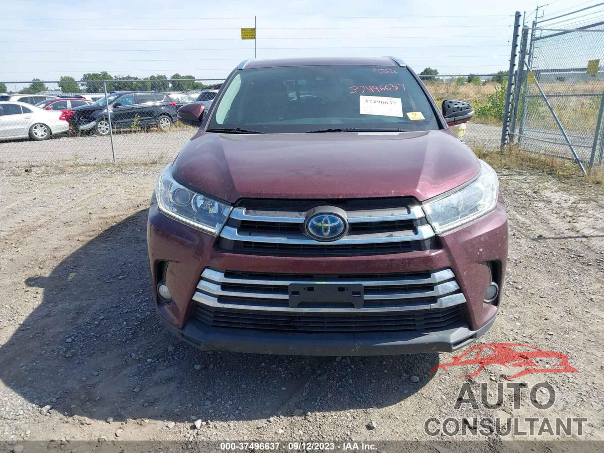 TOYOTA HIGHLANDER HYBRID 2018 - 5TDDGRFH1JS037037