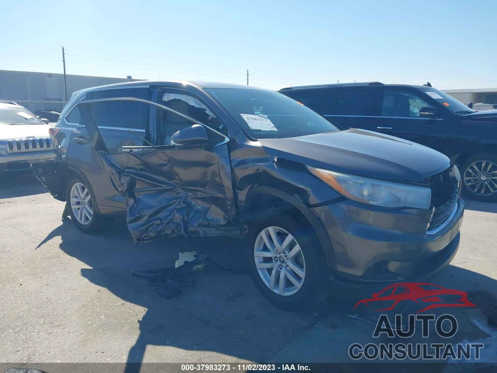 TOYOTA HIGHLANDER 2016 - 5TDZARFH3GS022295