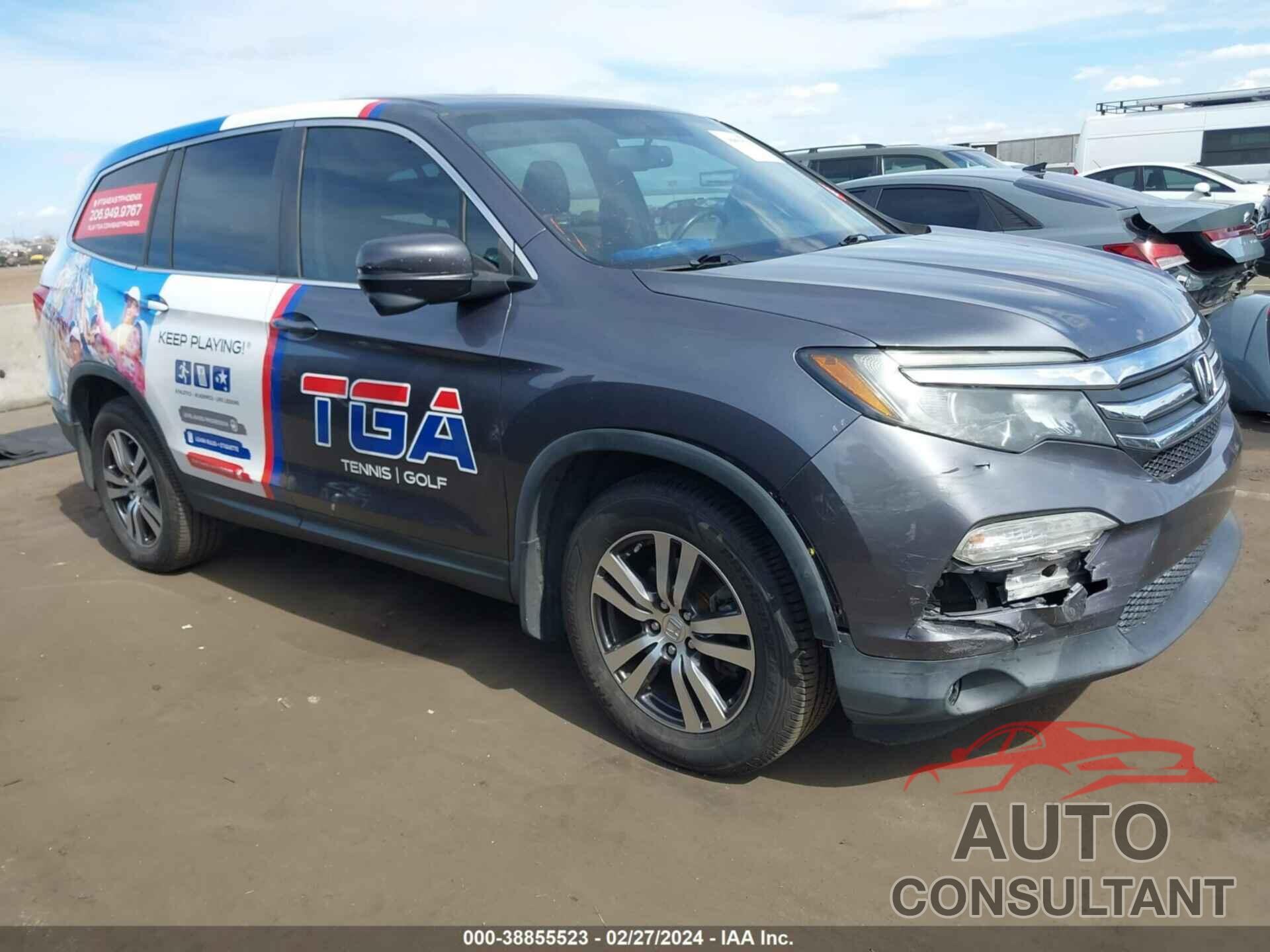 HONDA PILOT 2016 - 5FNYF6H59GB112277