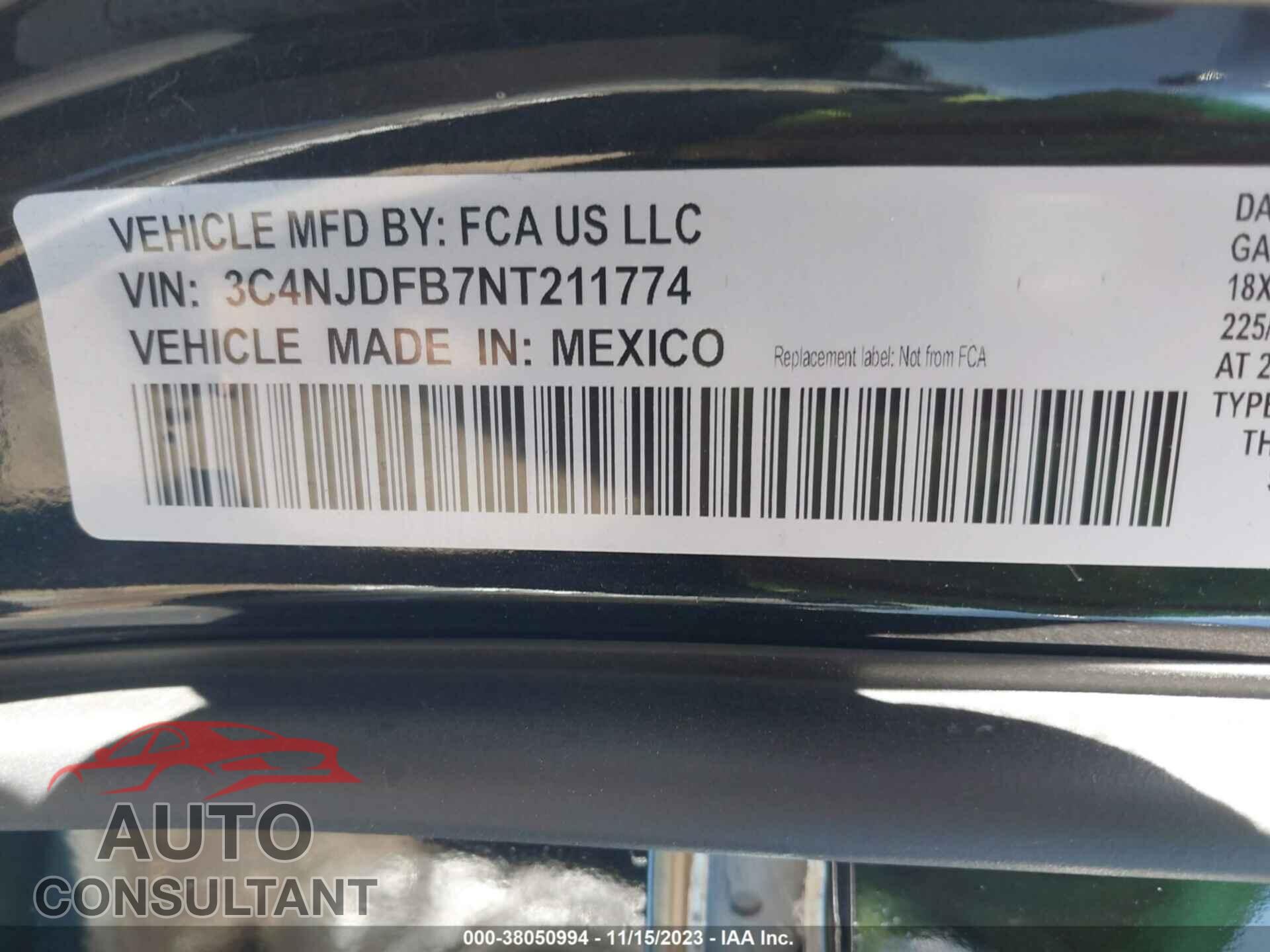 JEEP COMPASS 2022 - 3C4NJDFB7NT211774