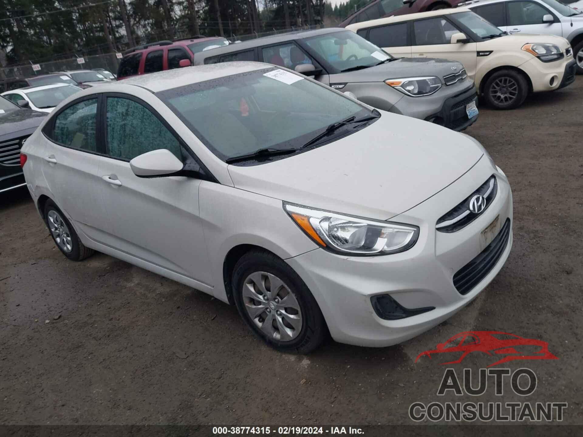 HYUNDAI ACCENT 2016 - KMHCT4AEXGU017957