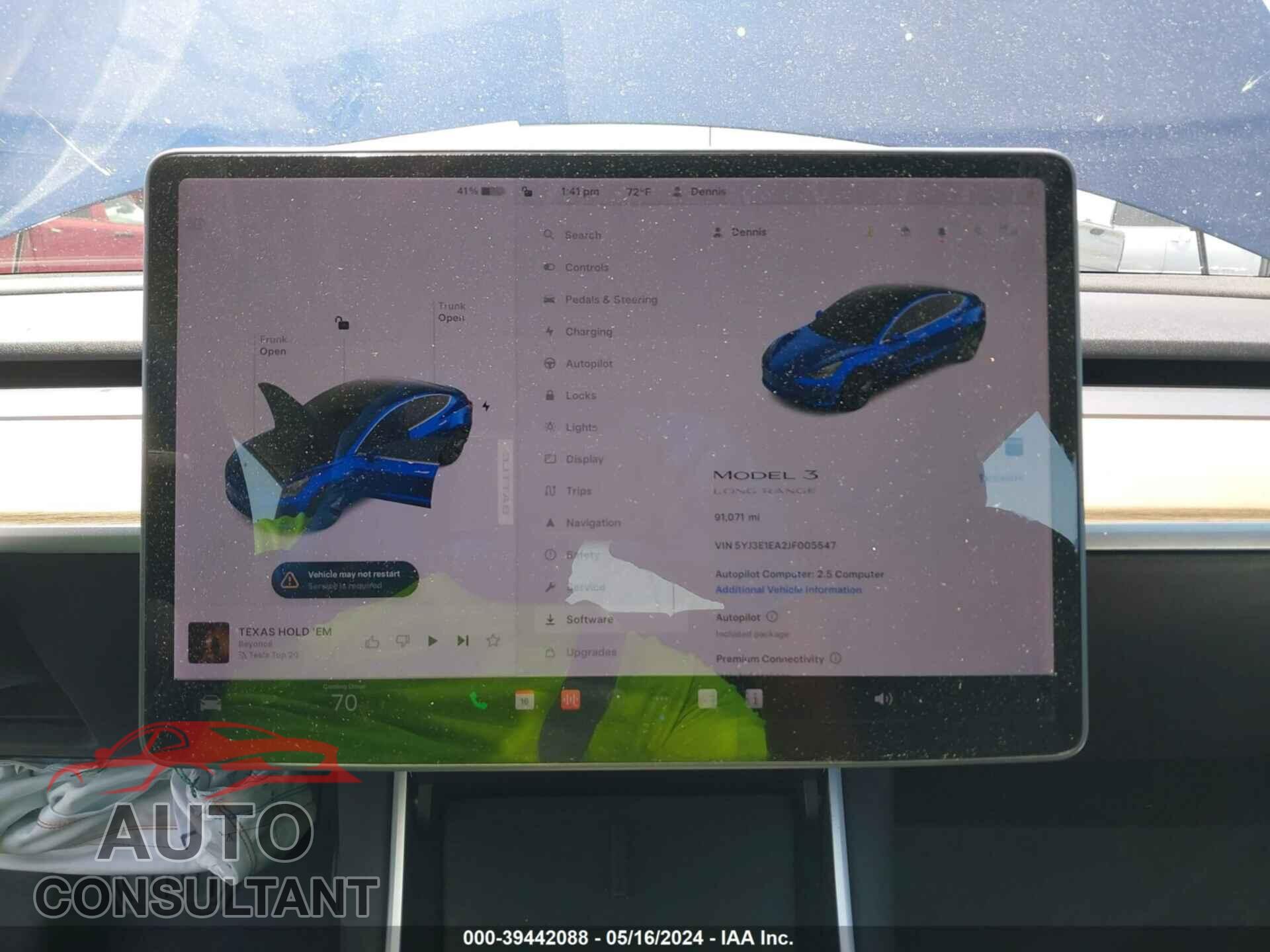TESLA MODEL 3 2018 - 5YJ3E1EA2JF005547