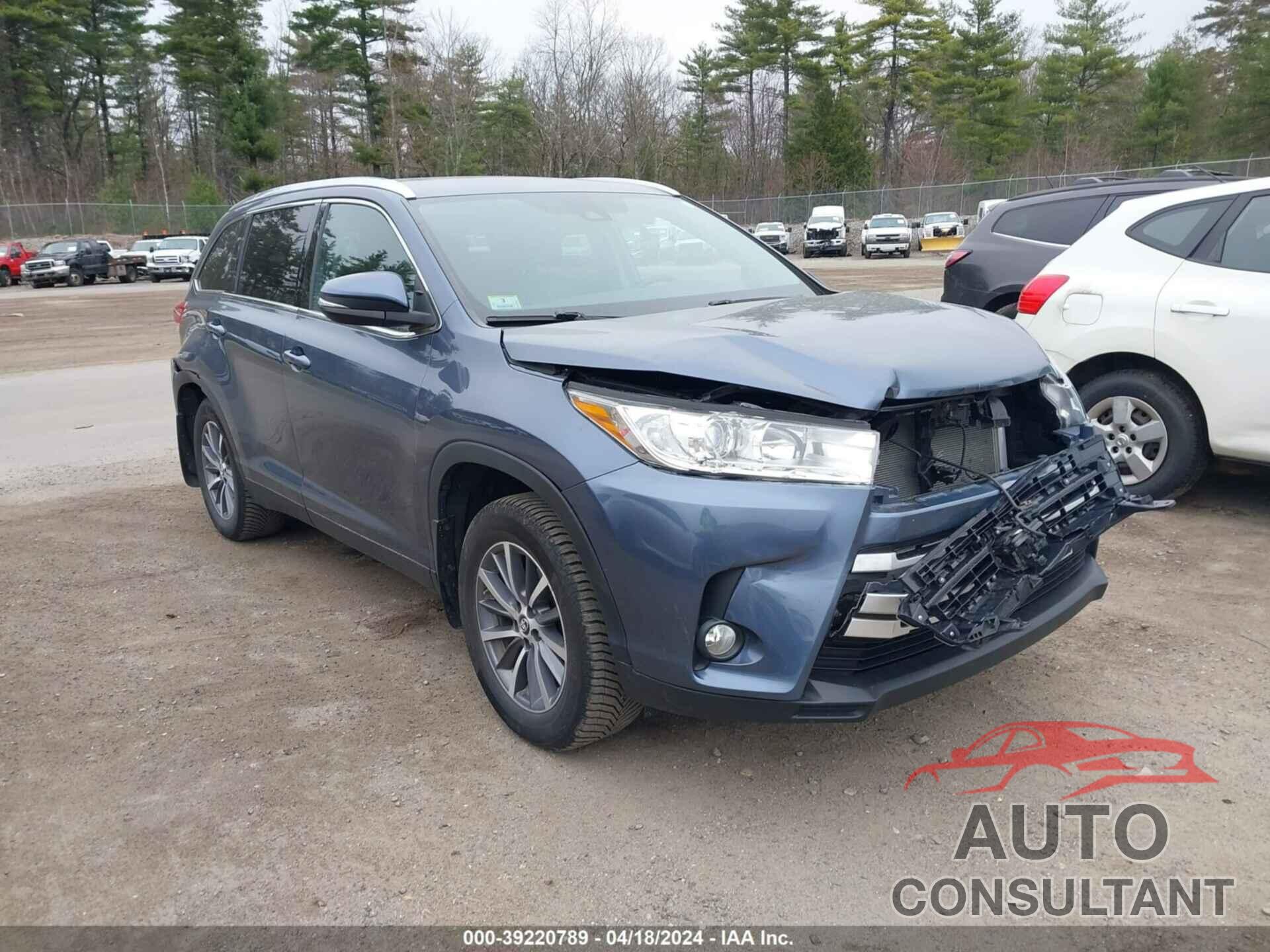 TOYOTA HIGHLANDER 2019 - 5TDJZRFH3KS958447