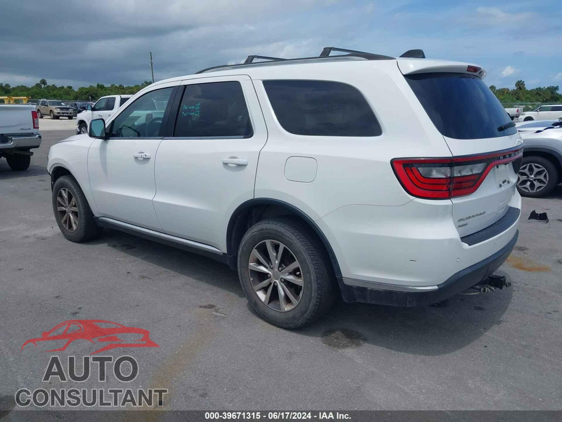 DODGE DURANGO 2016 - 1C4RDJDG6GC353604