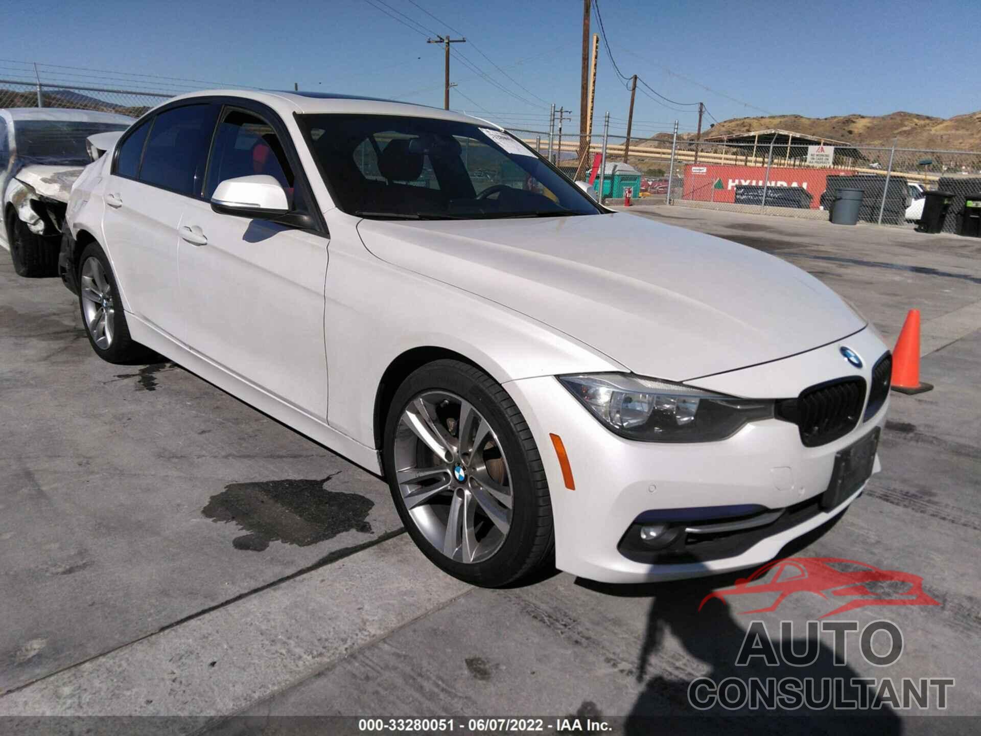 BMW 3 SERIES 2016 - WBA8E9G5XGNT83496
