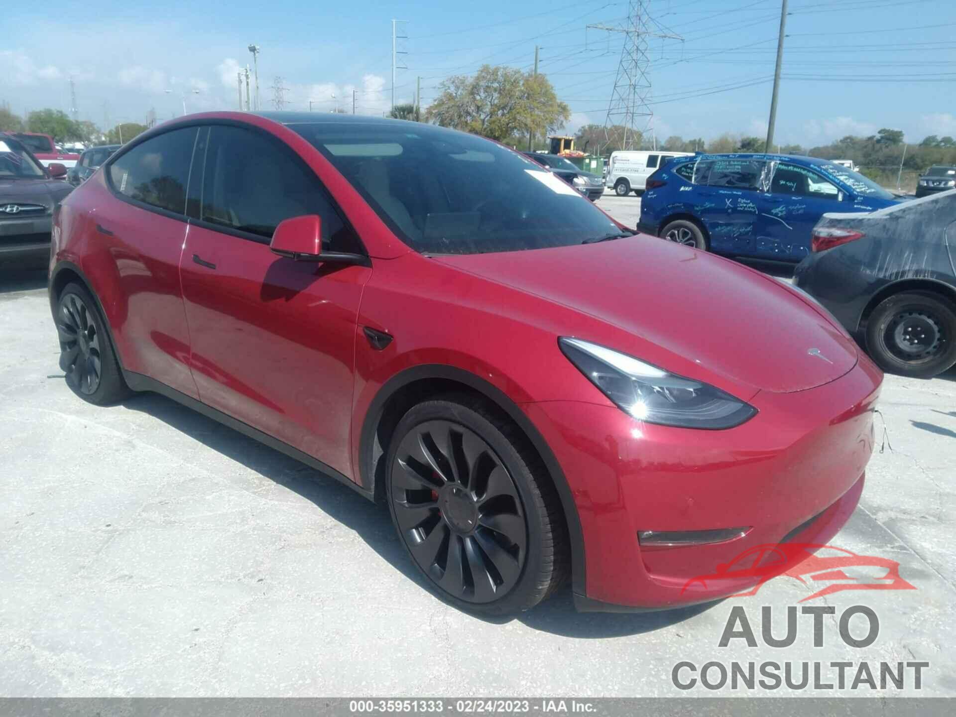 TESLA MODEL Y 2022 - 7SAYGDEF8NF459162