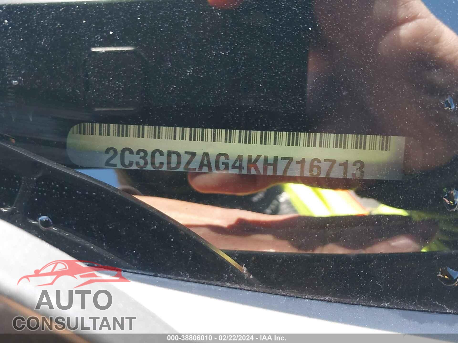 DODGE CHALLENGER 2019 - 2C3CDZAG4KH716713