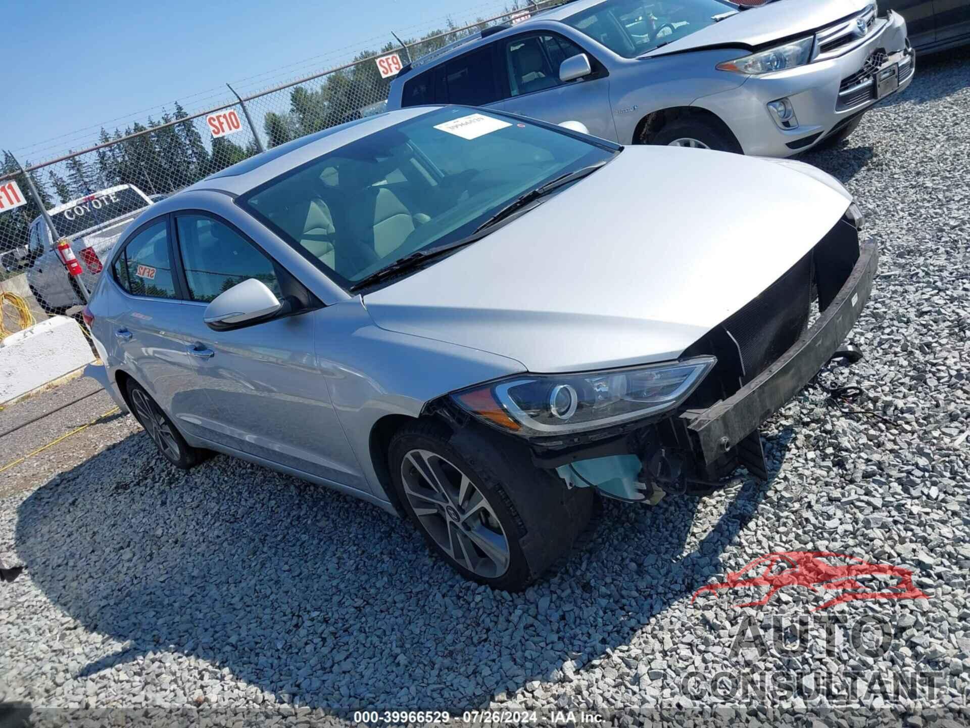 HYUNDAI ELANTRA 2017 - KMHD84LF4HU201255