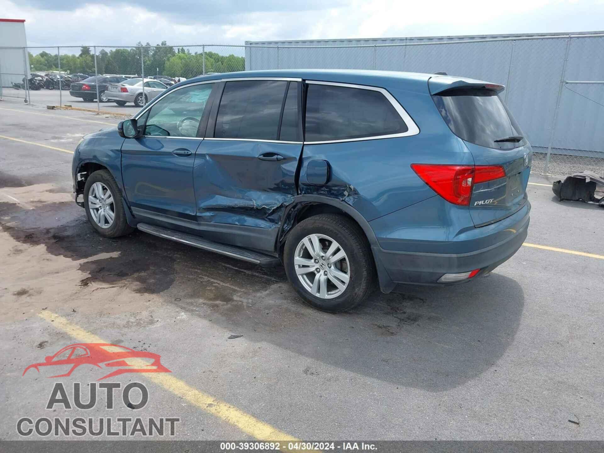 HONDA PILOT 2016 - 5FNYF5H75GB016271