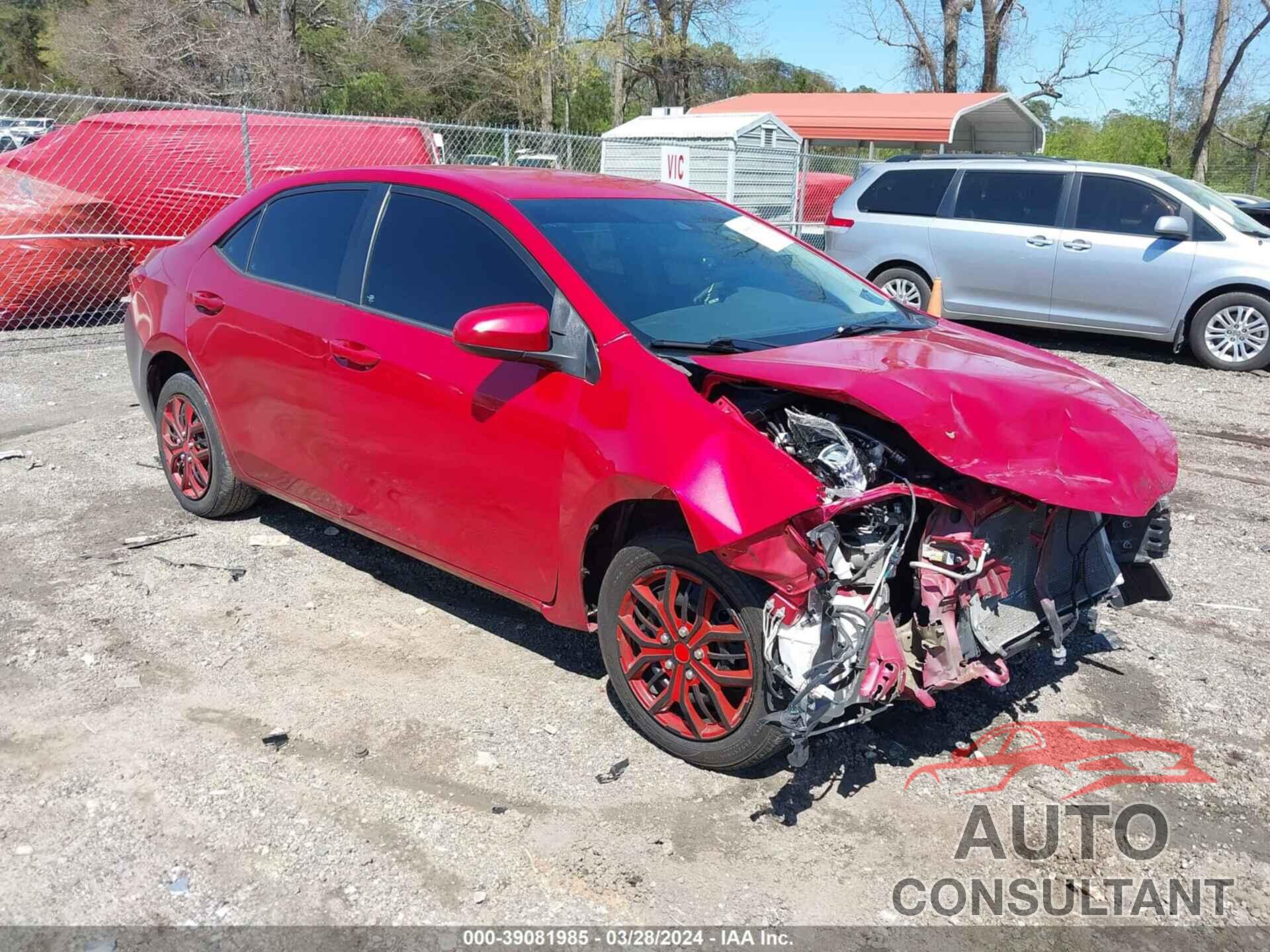 TOYOTA COROLLA 2018 - 2T1BURHE1JC983411