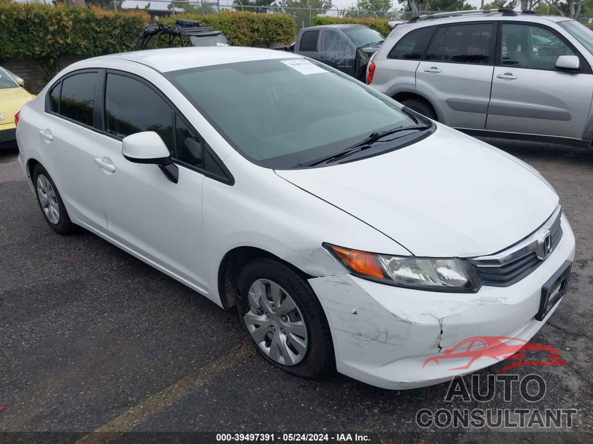 HONDA CIVIC 2012 - 19XFB2F59CE362200