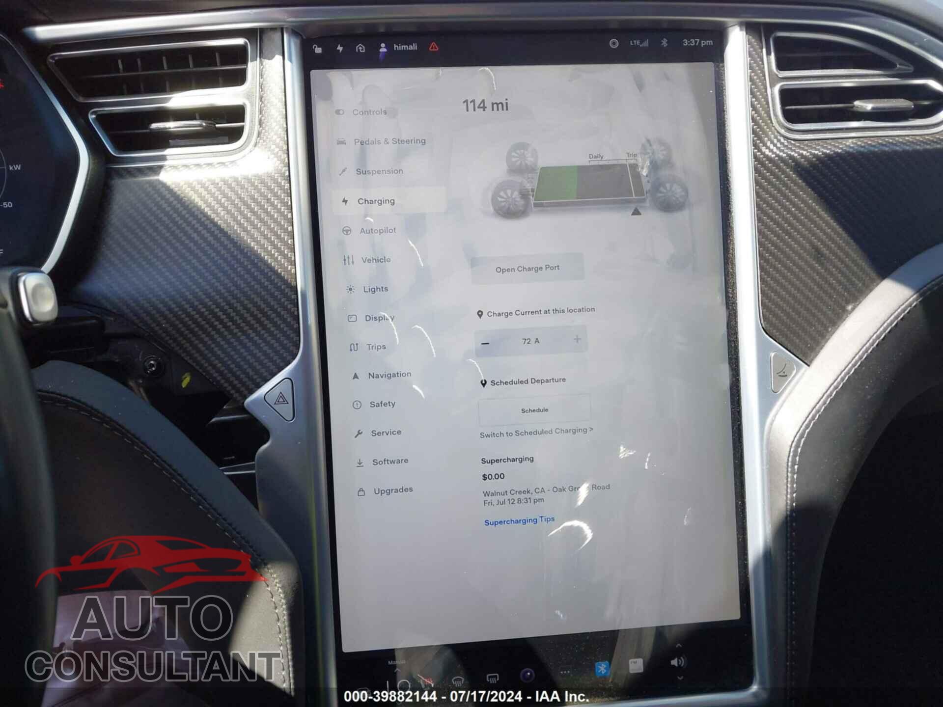 TESLA MODEL S 2017 - 5YJSA1E25HF234072