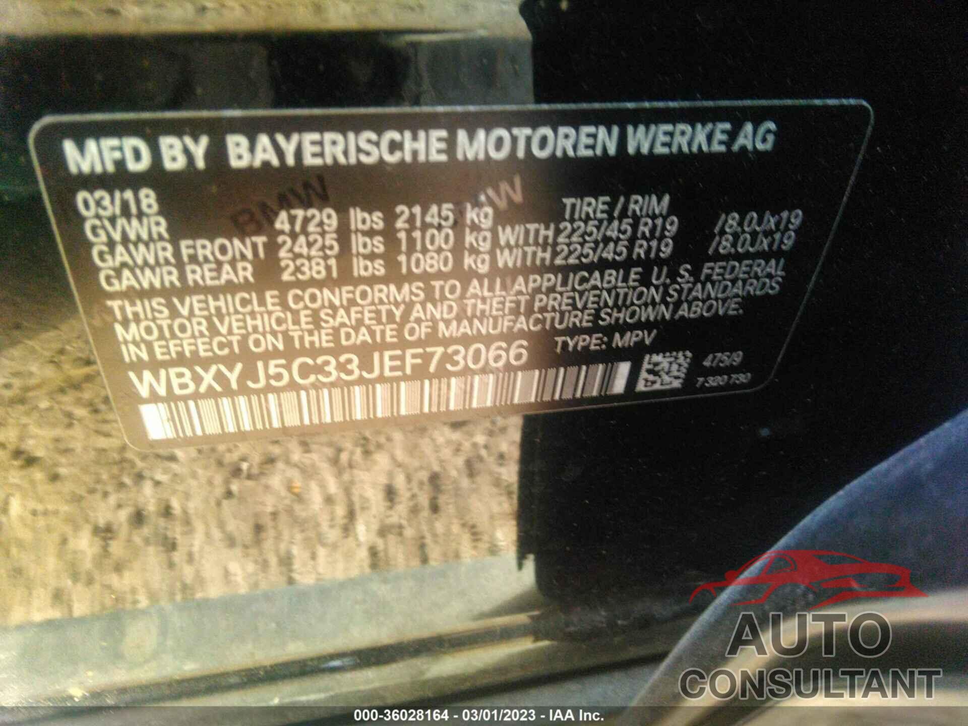 BMW X2 2018 - WBXYJ5C33JEF73066