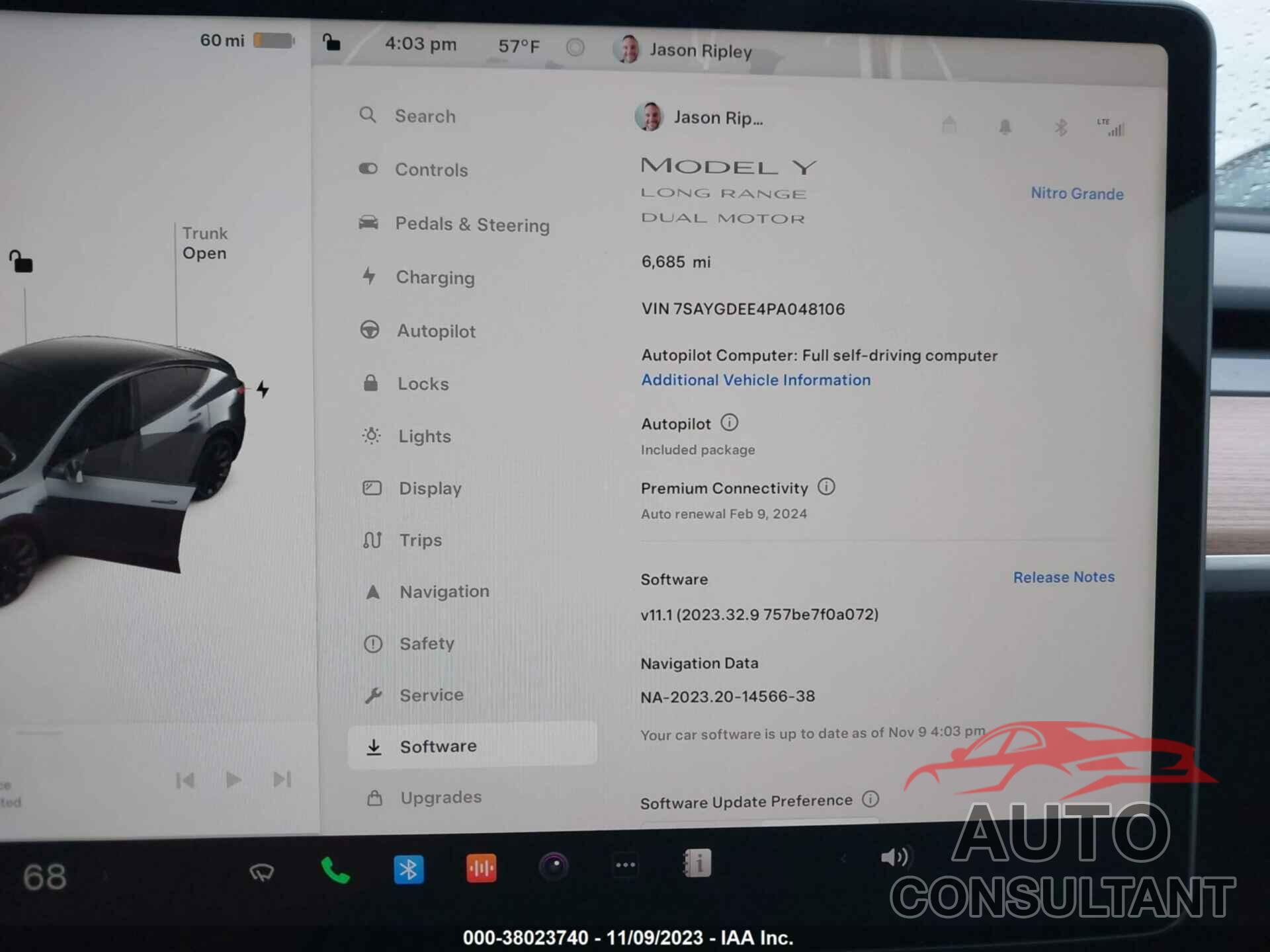 TESLA MODEL Y 2023 - 7SAYGDEE4PA048106