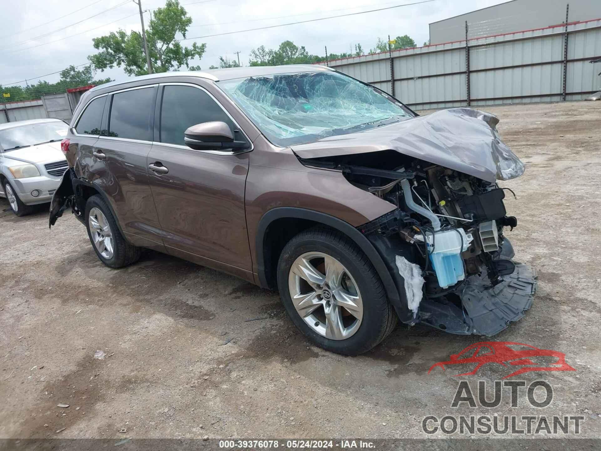 TOYOTA HIGHLANDER 2019 - 5TDYZRFH2KS312573