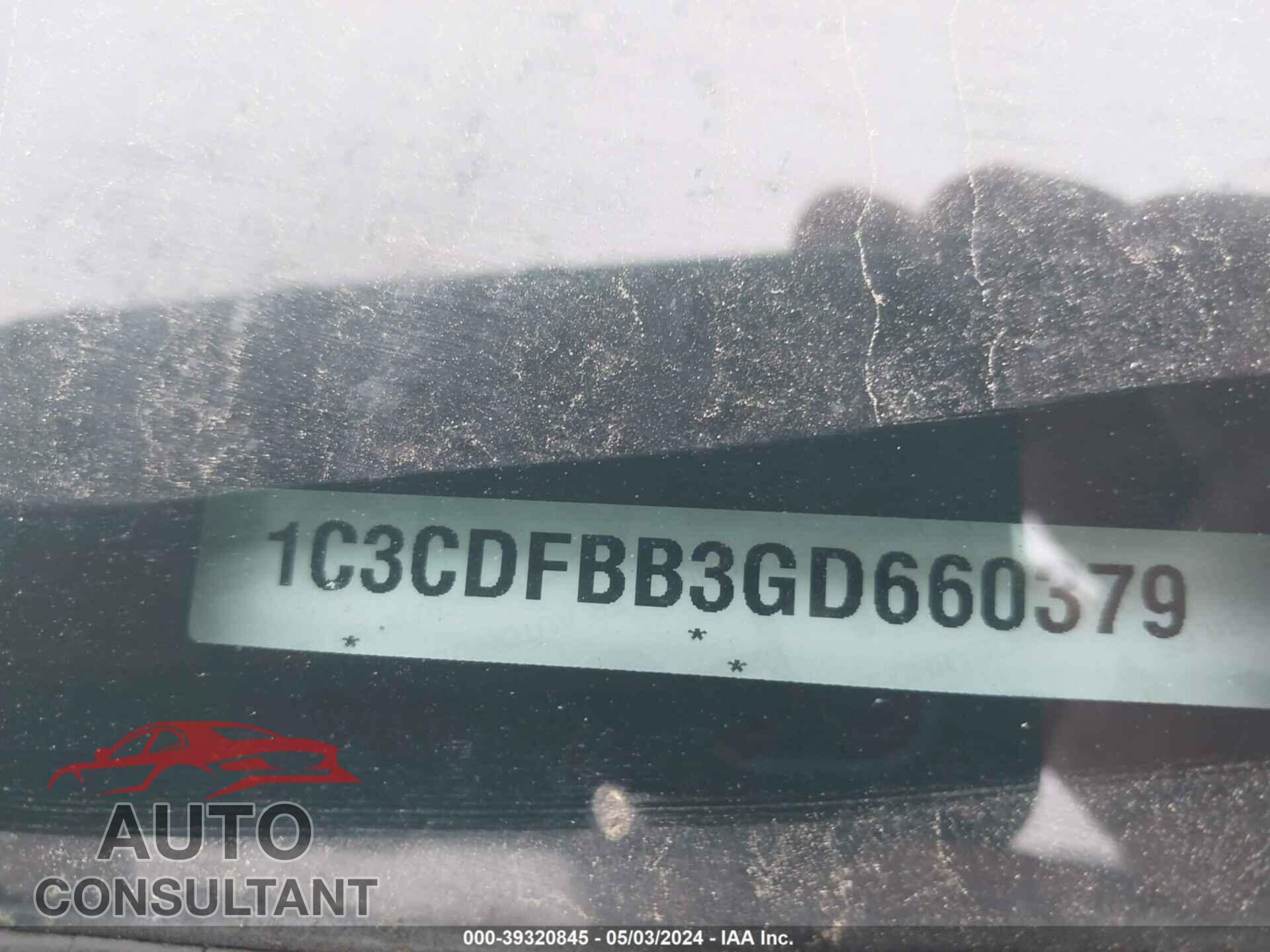 DODGE DART 2016 - 1C3CDFBB3GD660379
