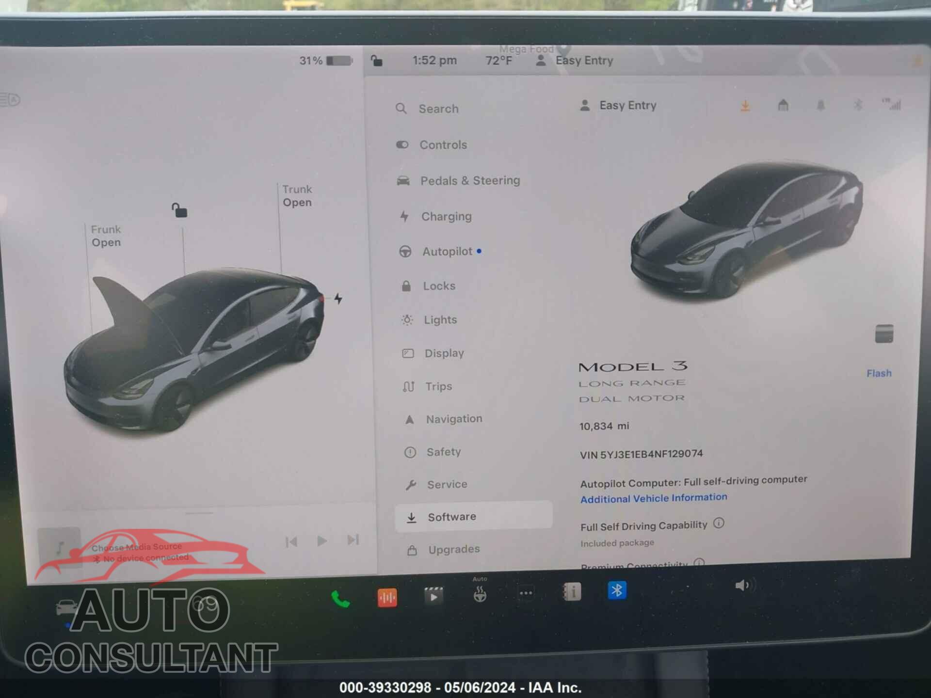 TESLA MODEL 3 2022 - 5YJ3E1EB4NF129074