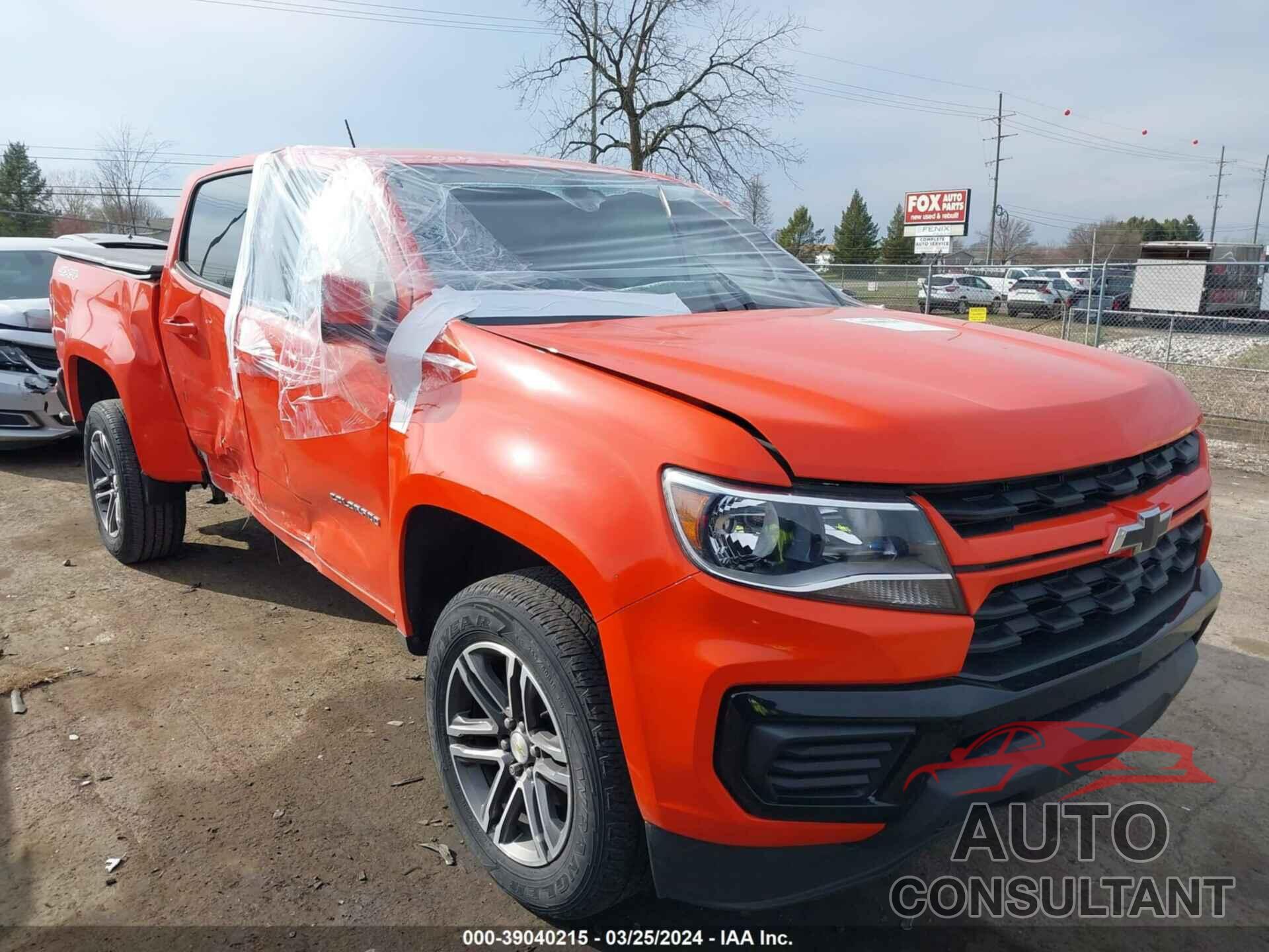 CHEVROLET COLORADO 2021 - 1GCGTBEN6M1144206