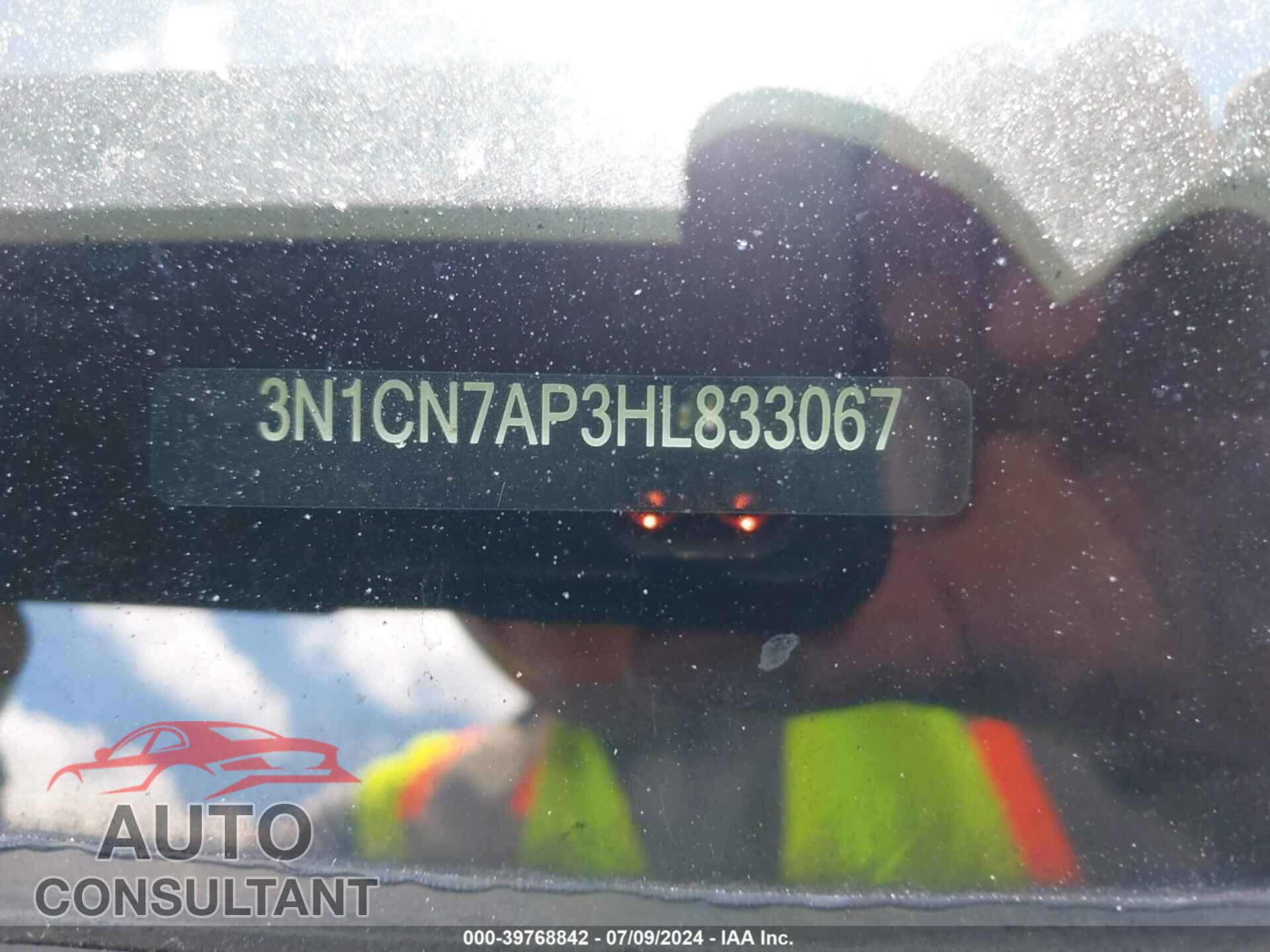 NISSAN VERSA 2017 - 3N1CN7AP3HL833067