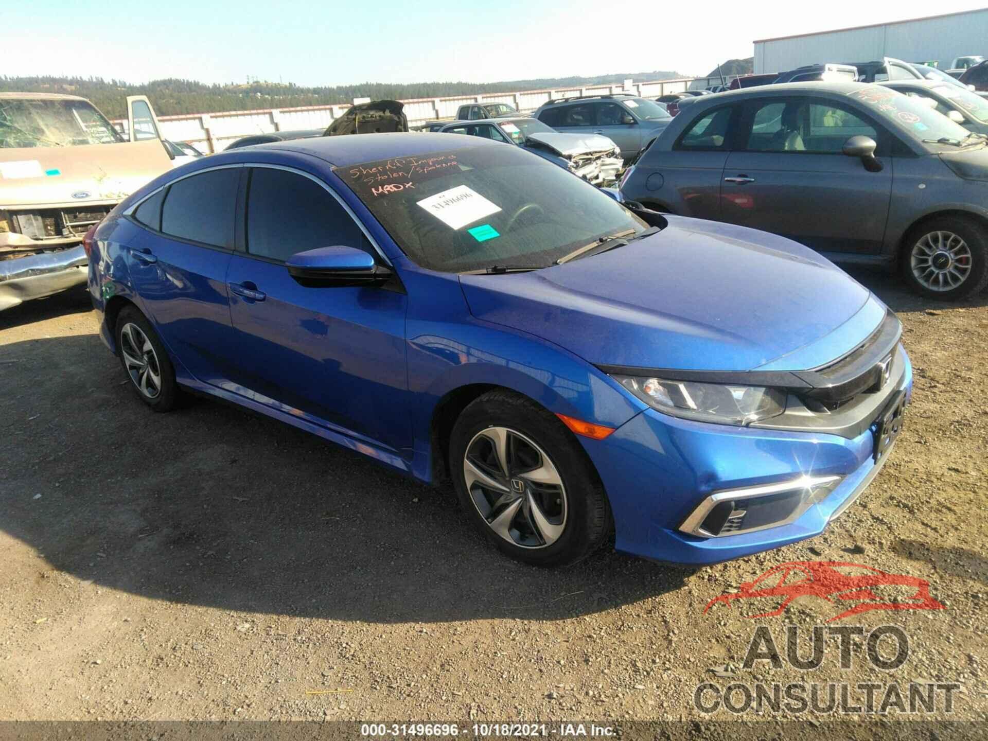 HONDA CIVIC SEDAN 2019 - 19XFC2F67KE202577