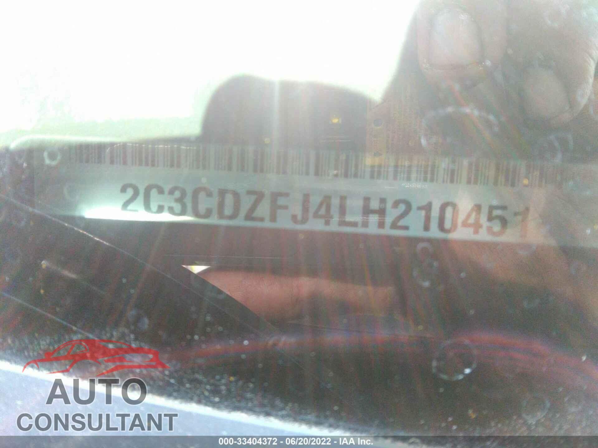 DODGE CHALLENGER 2020 - 2C3CDZFJ4LH210451