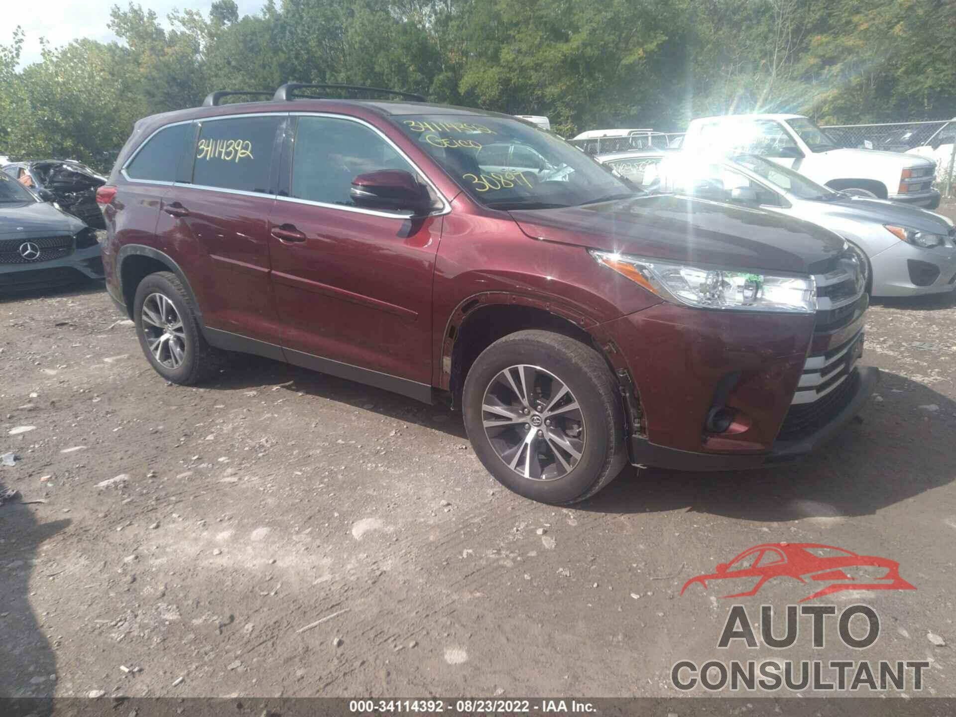 TOYOTA HIGHLANDER 2019 - 5TDBZRFH2KS720500