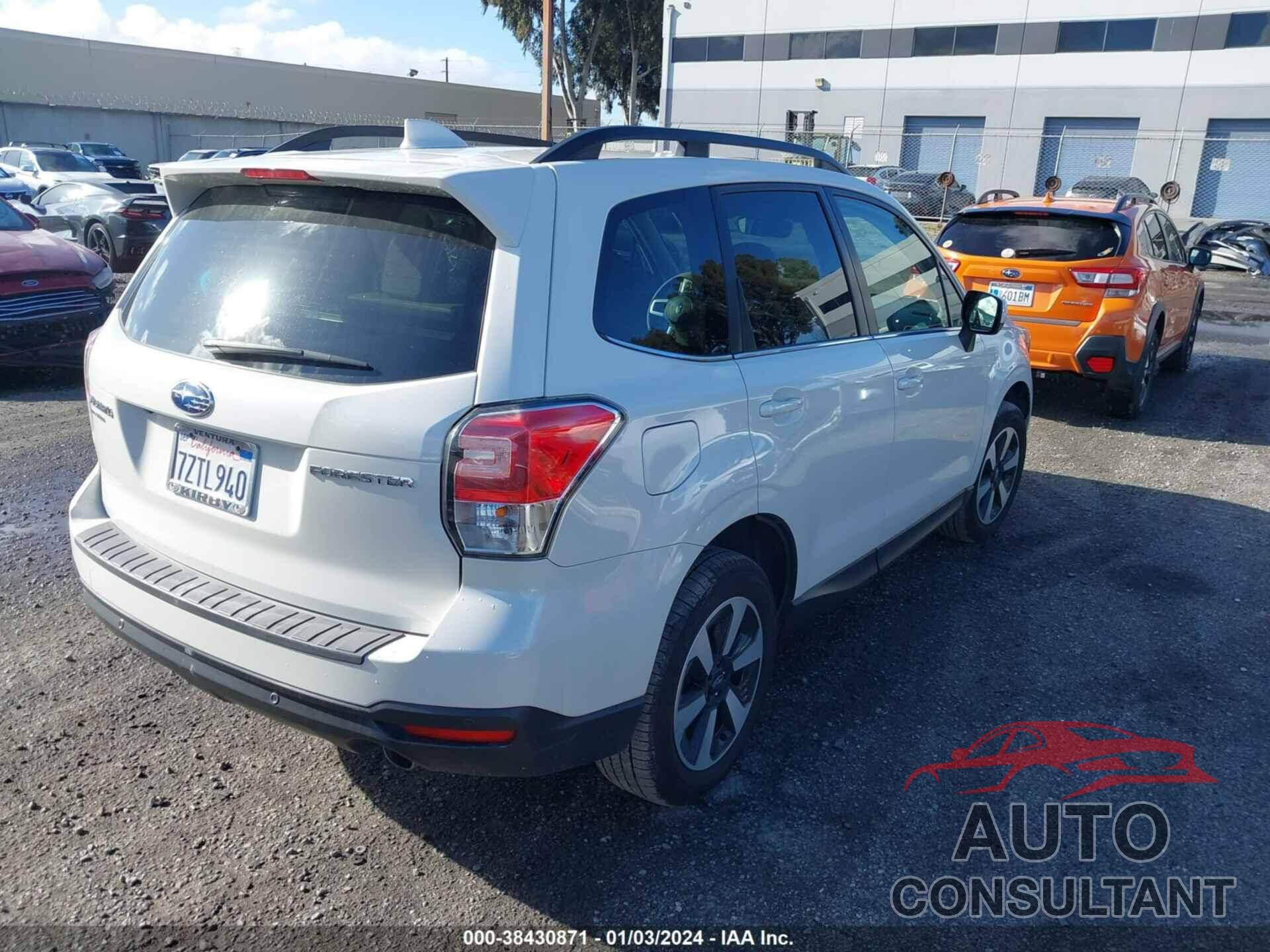 SUBARU FORESTER 2018 - JF2SJARC3JH413107