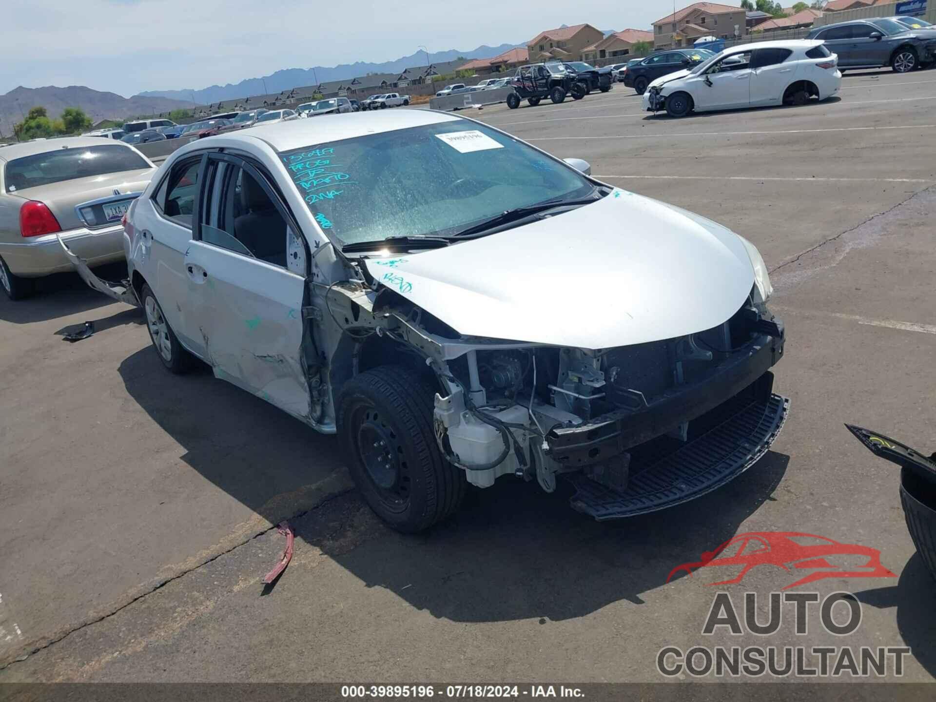 TOYOTA COROLLA 2016 - 2T1BURHE3GC548401