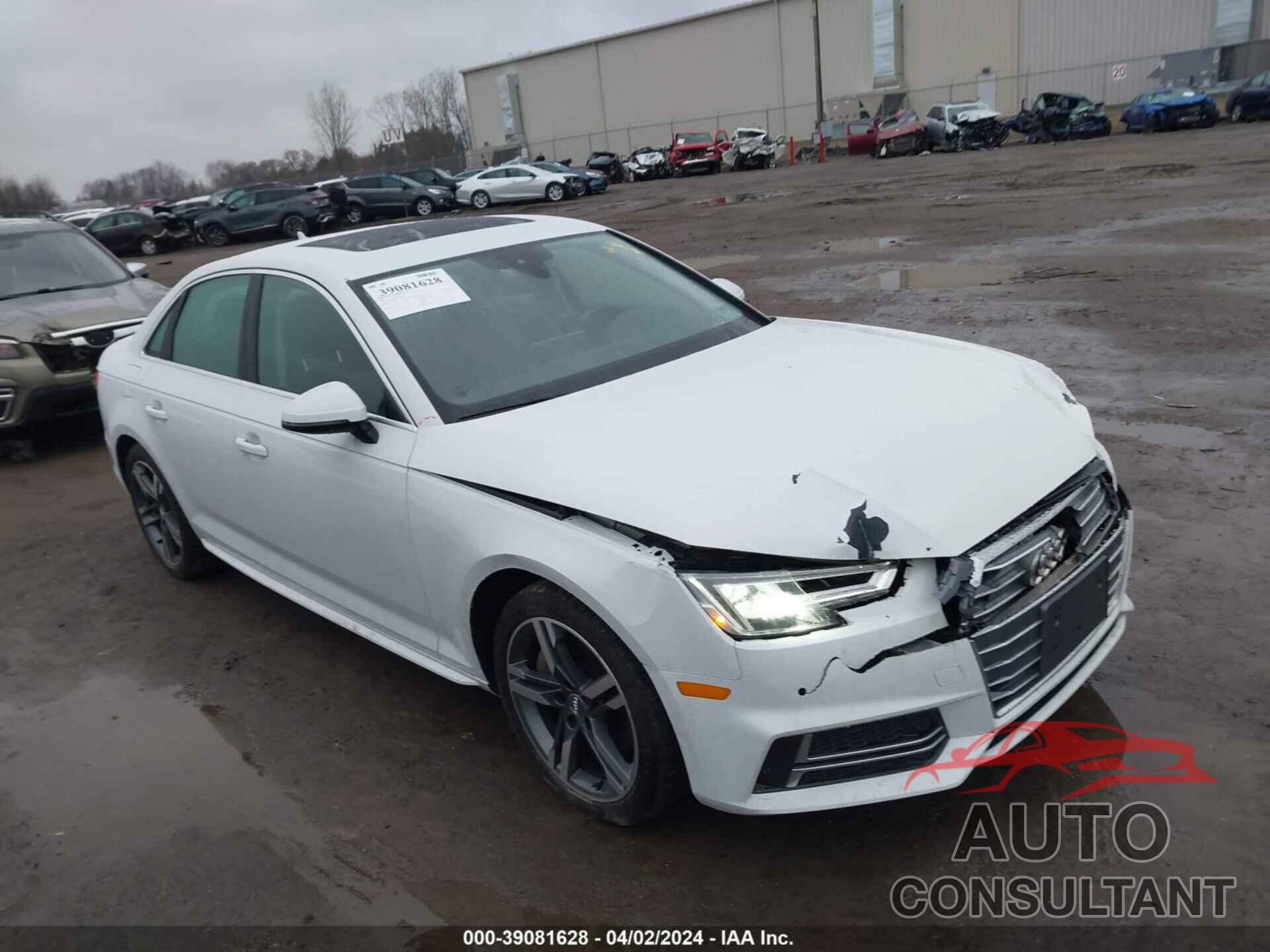 AUDI A4 2018 - WAUENAF46JN019399