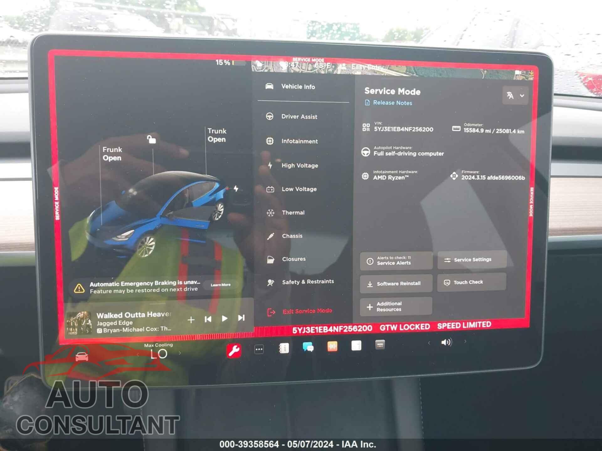 TESLA MODEL 3 2022 - 5YJ3E1EB4NF256200