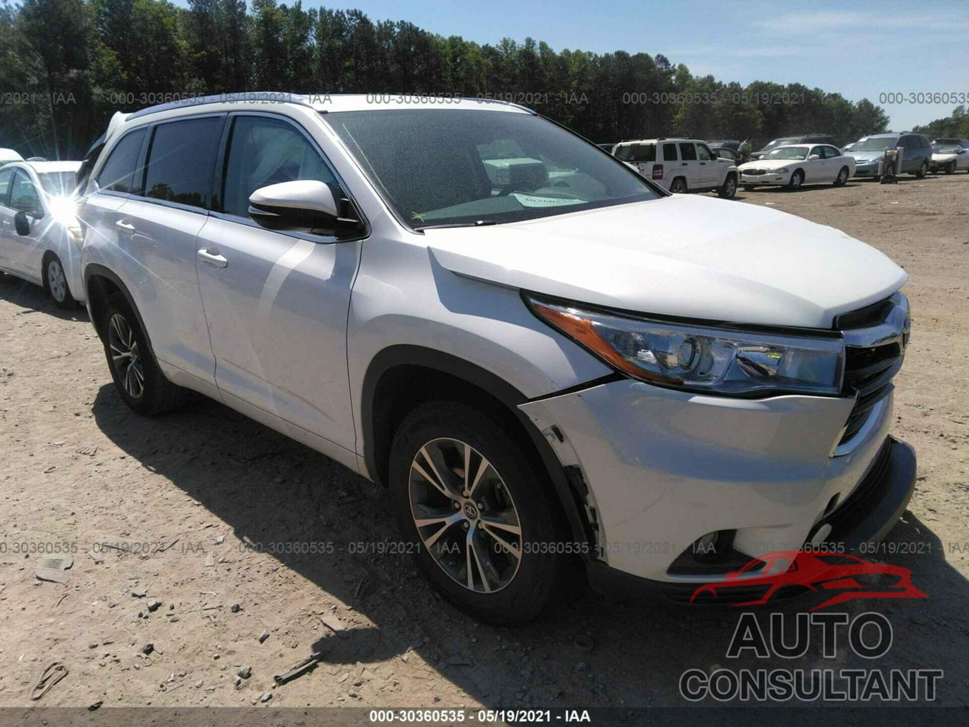 TOYOTA HIGHLANDER 2016 - 5TDKKRFH2GS147125