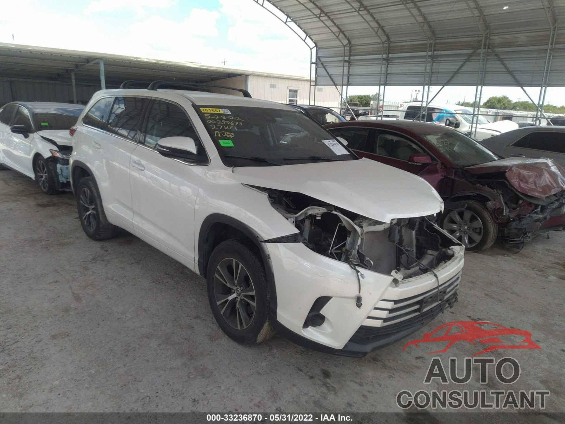 TOYOTA HIGHLANDER 2018 - 5TDZZRFH1JS273171