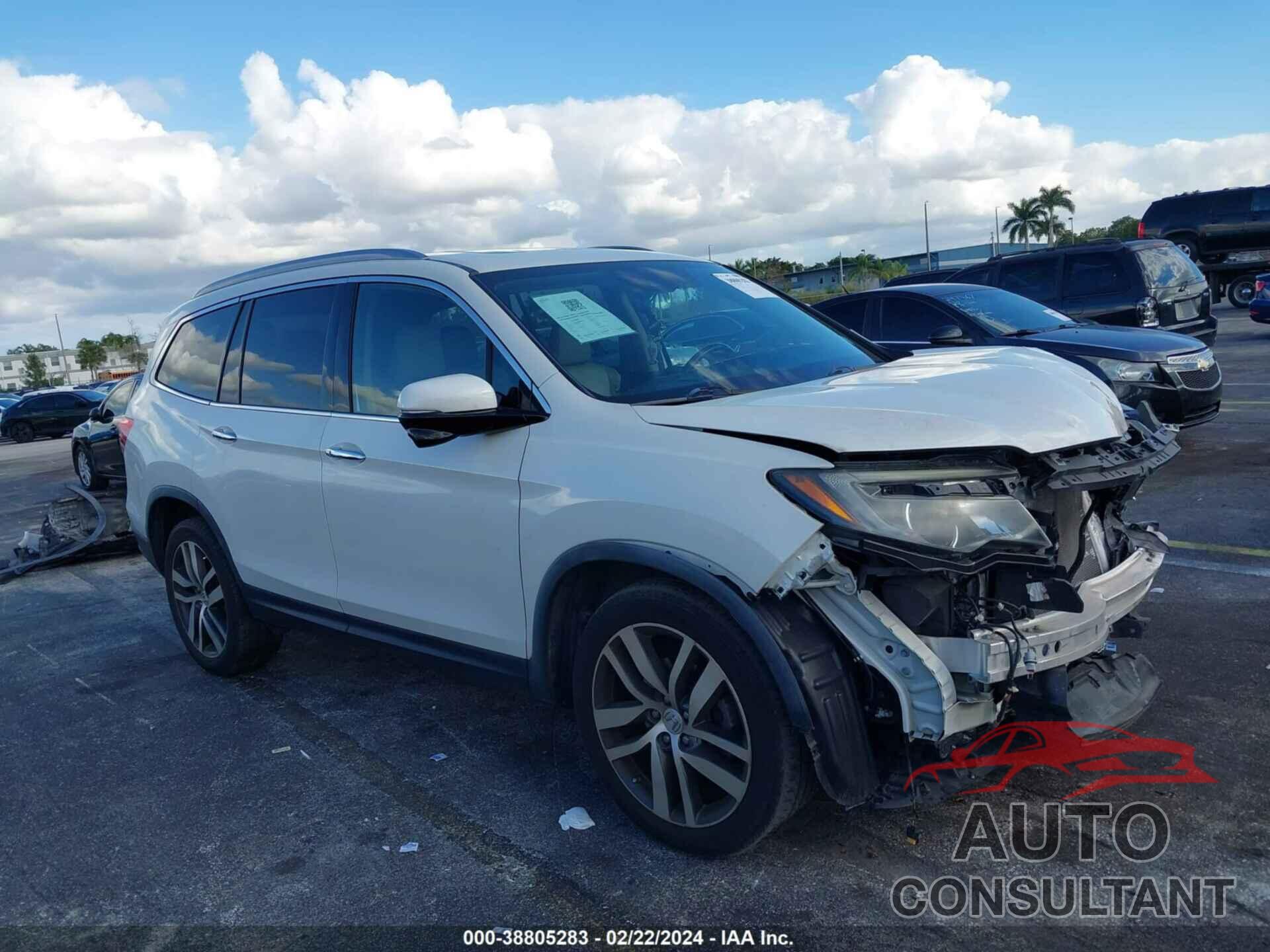 HONDA PILOT 2016 - 5FNYF6H92GB127867
