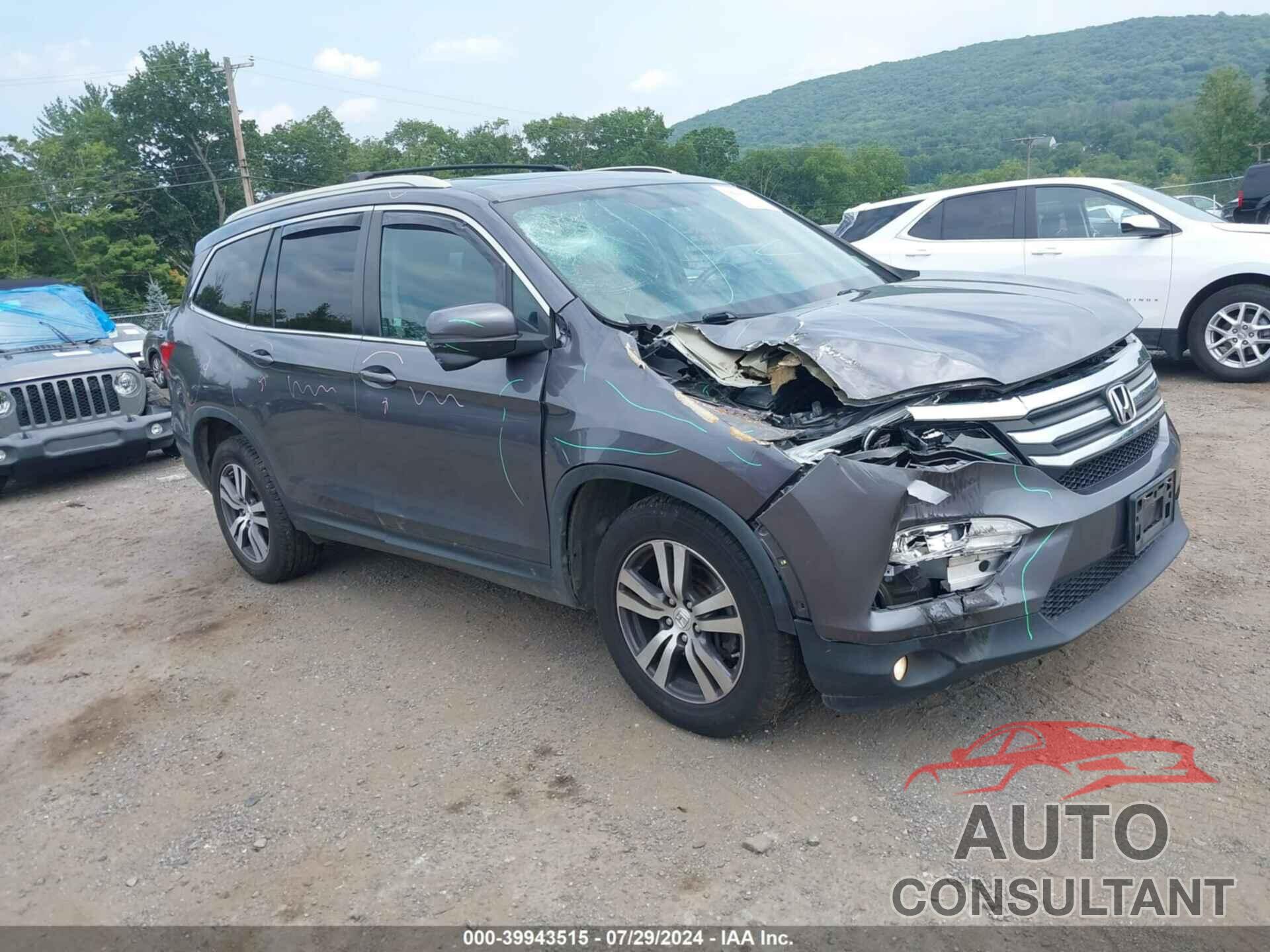 HONDA PILOT 2017 - 5FNYF6H5XHB048140