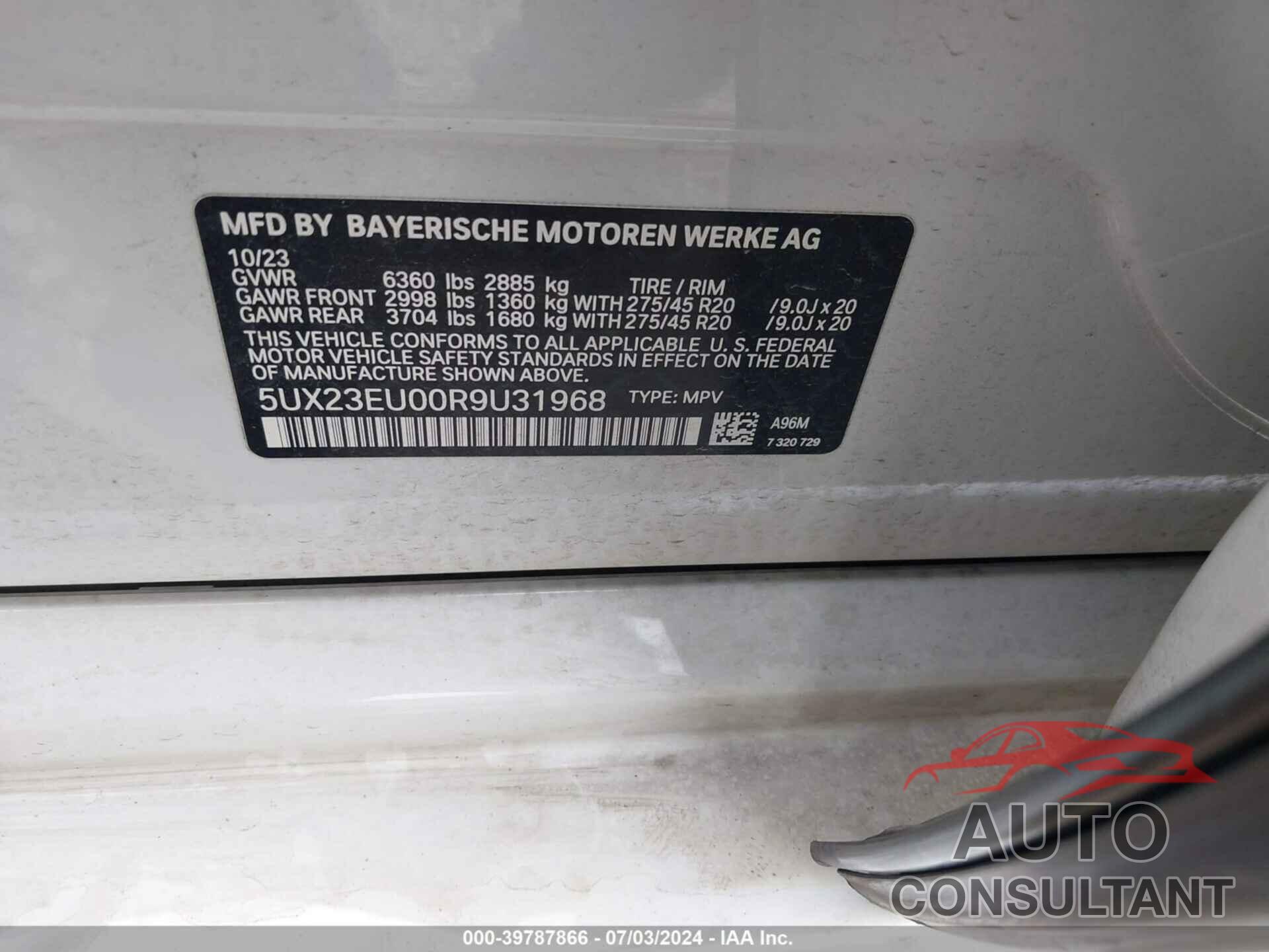 BMW X5 2024 - 5UX23EU00R9U31968