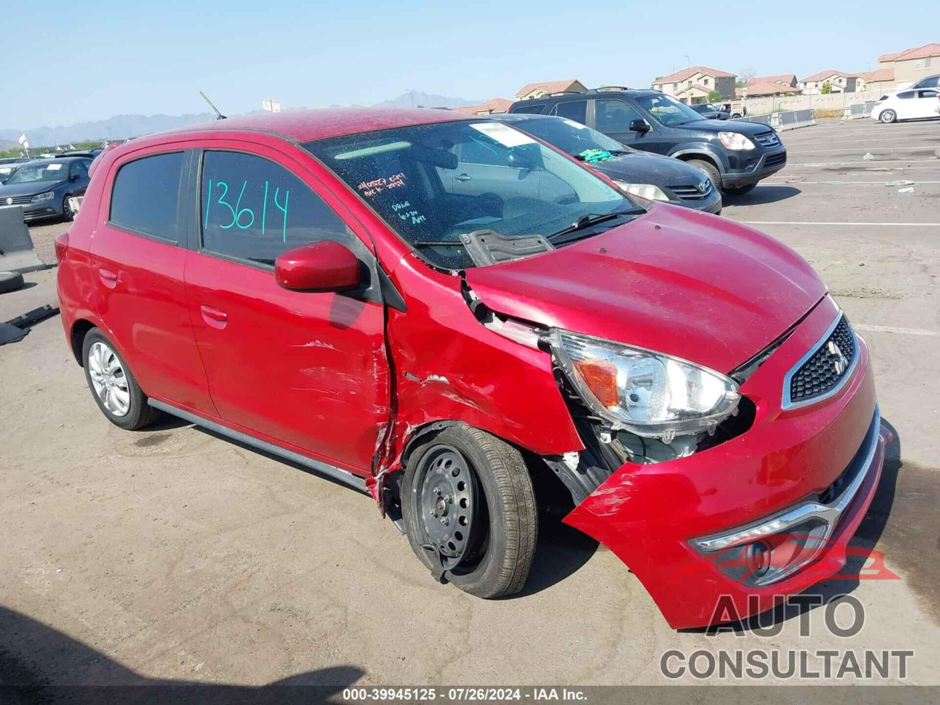 MITSUBISHI MIRAGE 2019 - ML32A3HJ7KH002954