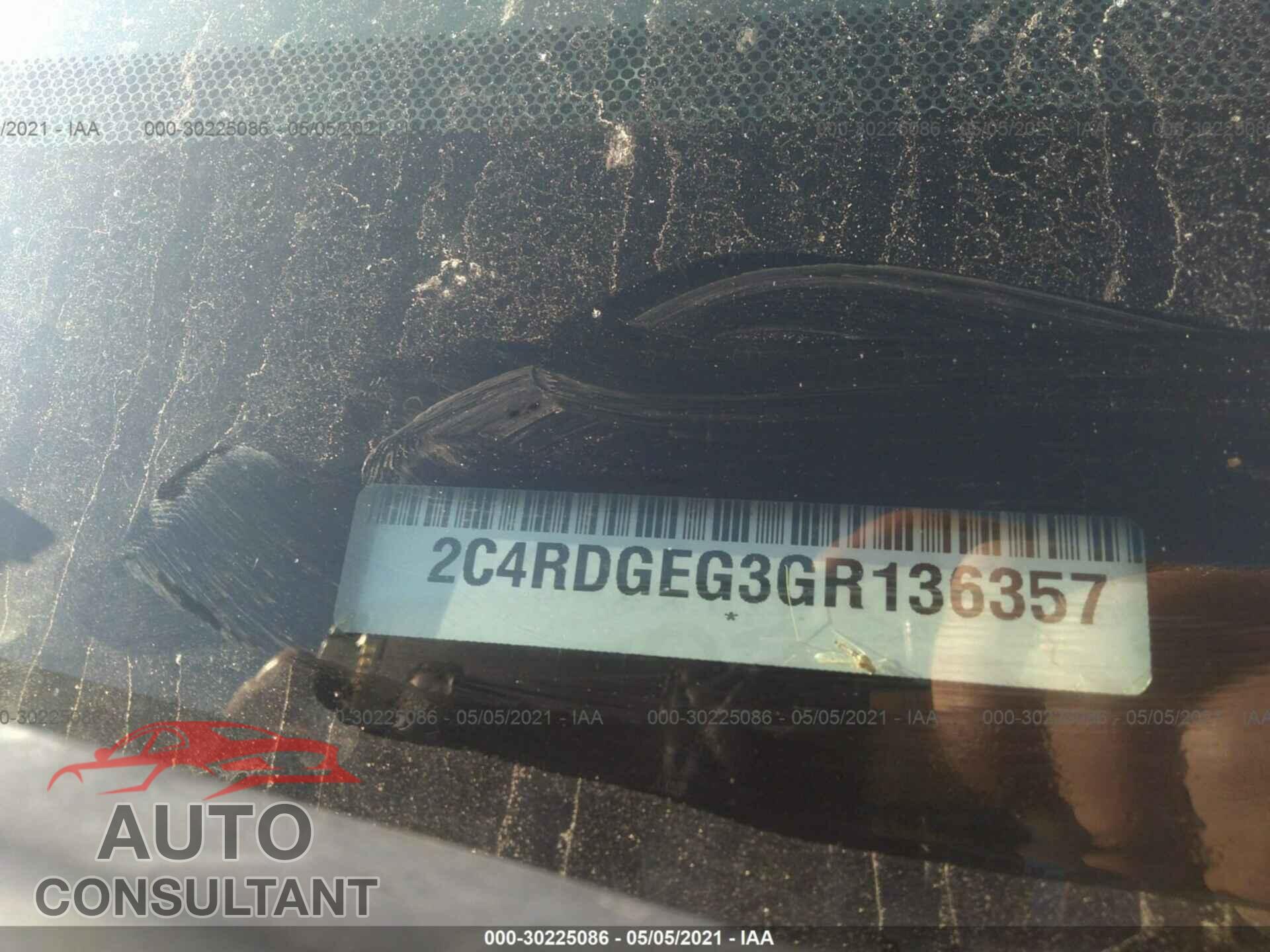 DODGE GRAND CARAVAN 2016 - 2C4RDGEG3GR136357