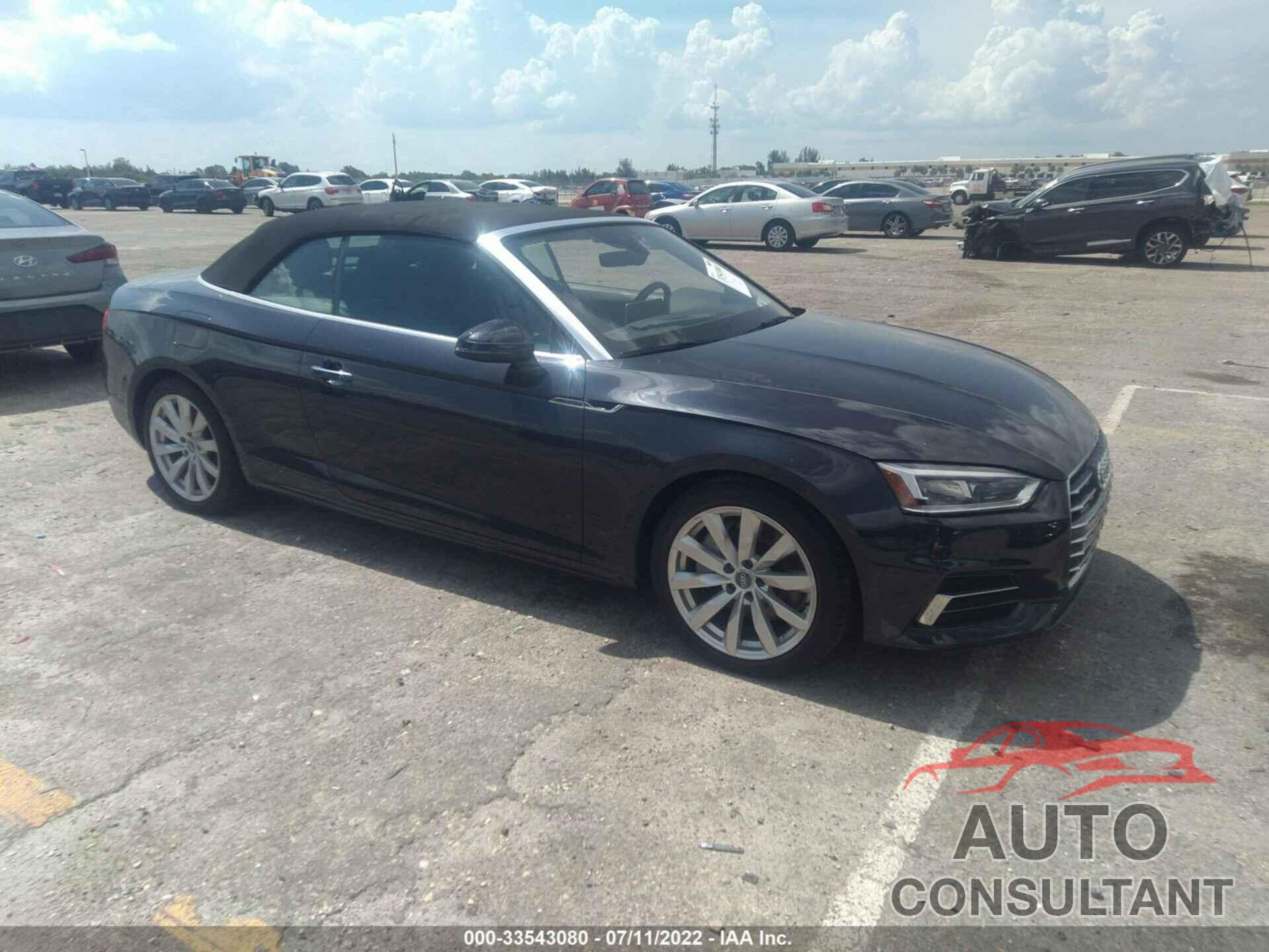AUDI A5 CABRIOLET 2018 - WAUYNGF5XJN003053