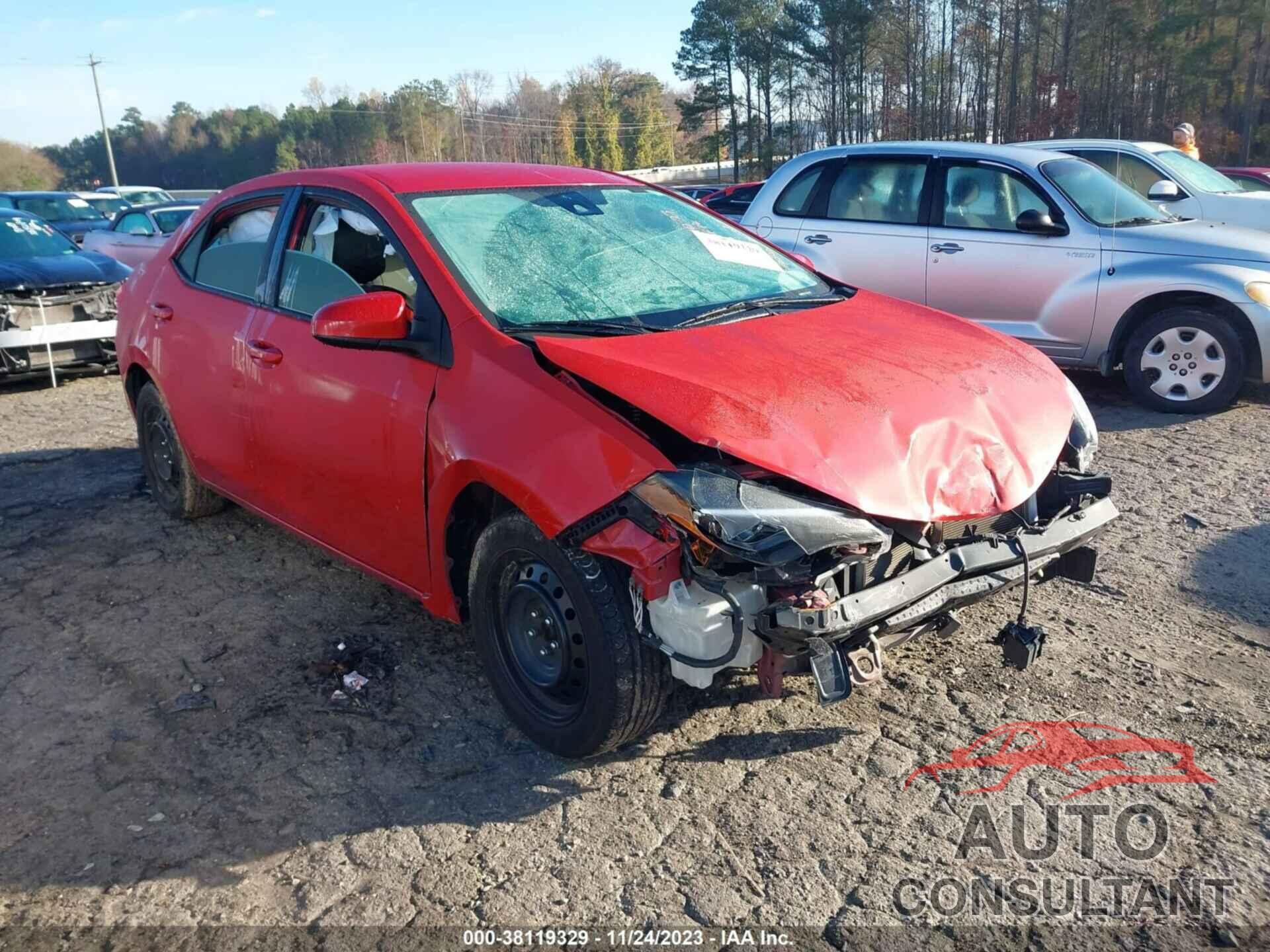 TOYOTA COROLLA 2019 - 5YFBURHE9KP941795