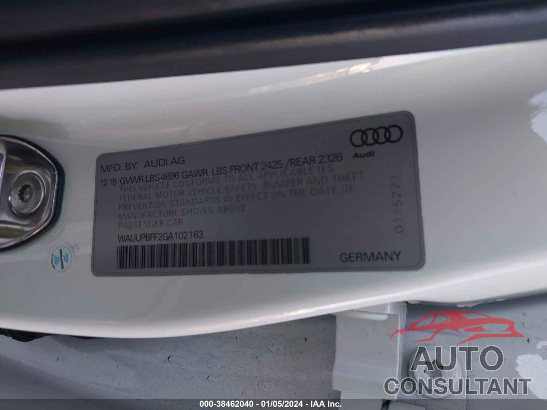 AUDI A3 E-TRON 2016 - WAUUPBFF2GA102163