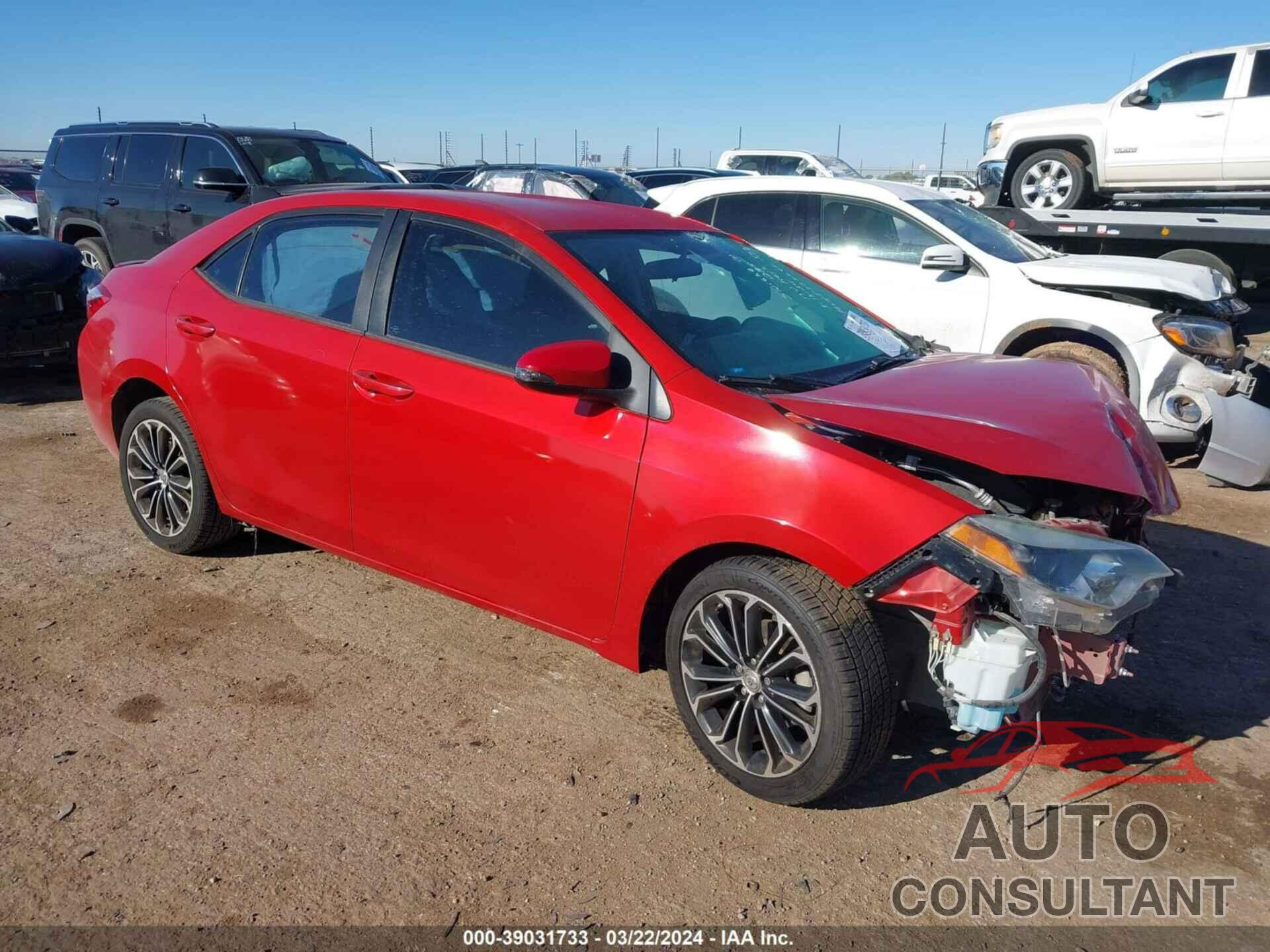 TOYOTA COROLLA 2016 - 5YFBURHE4GP385774