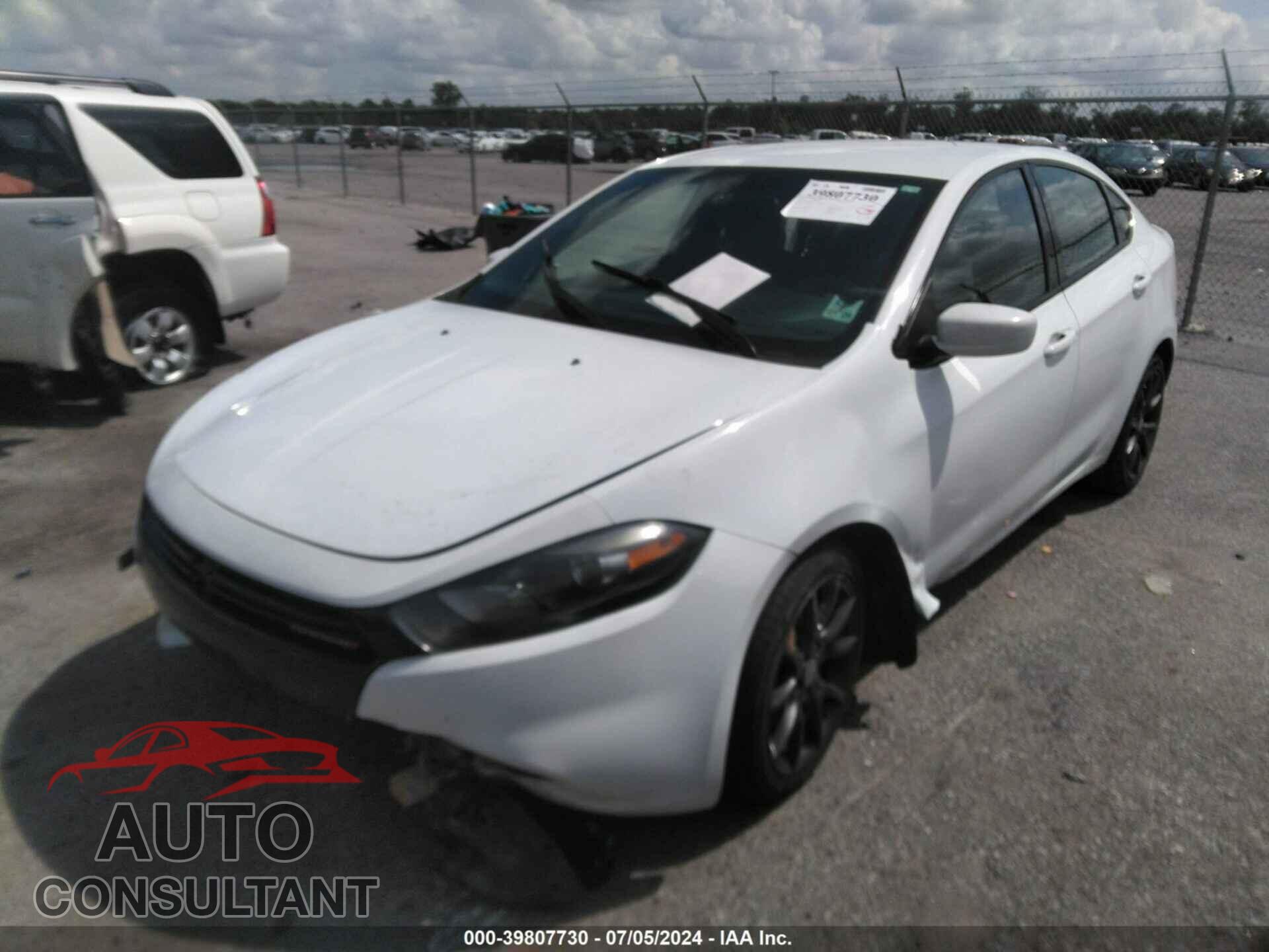 DODGE DART 2015 - 1C3CDFBB3FD279145
