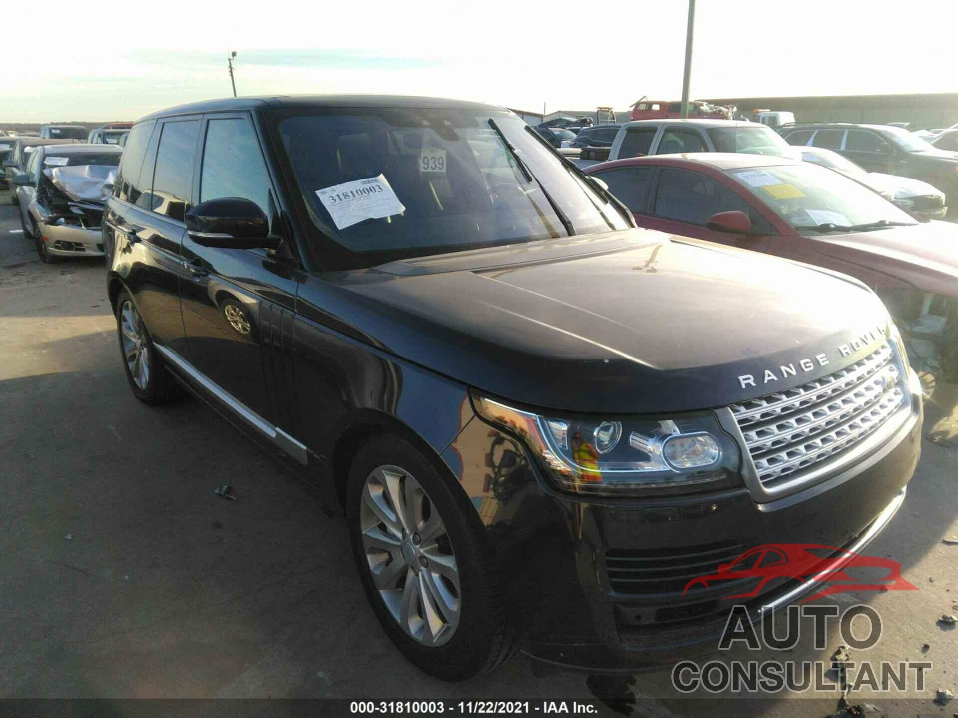 LAND ROVER RANGE ROVER 2017 - SALGS2FV4HA362869