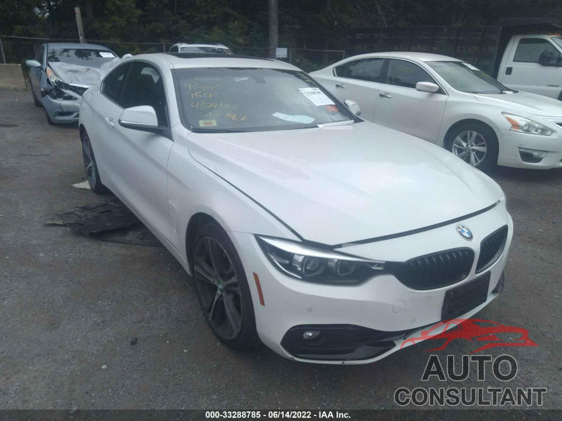 BMW 4 SERIES 2018 - WBA4W5C52JAE43458