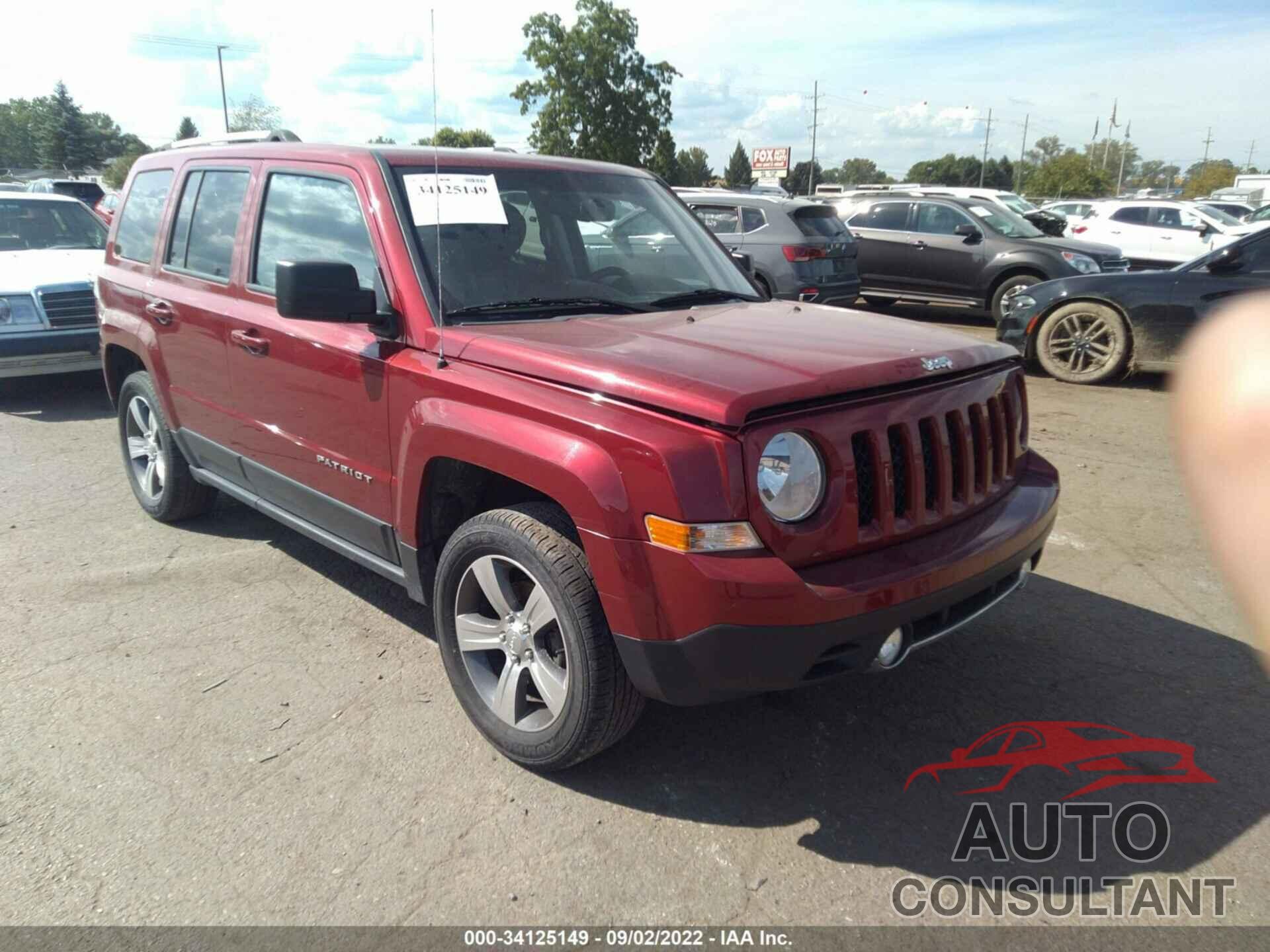 JEEP PATRIOT 2017 - 1C4NJRFB9HD205725