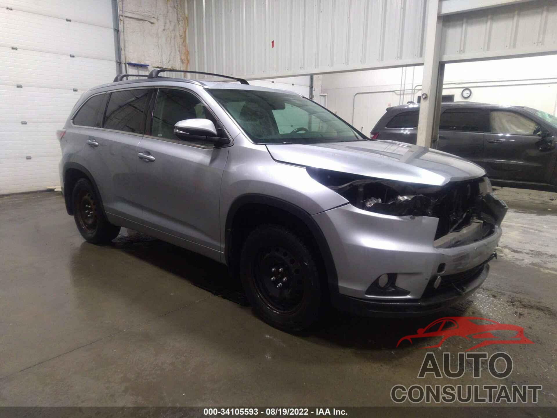 TOYOTA HIGHLANDER 2016 - 5TDJKRFH3GS330755