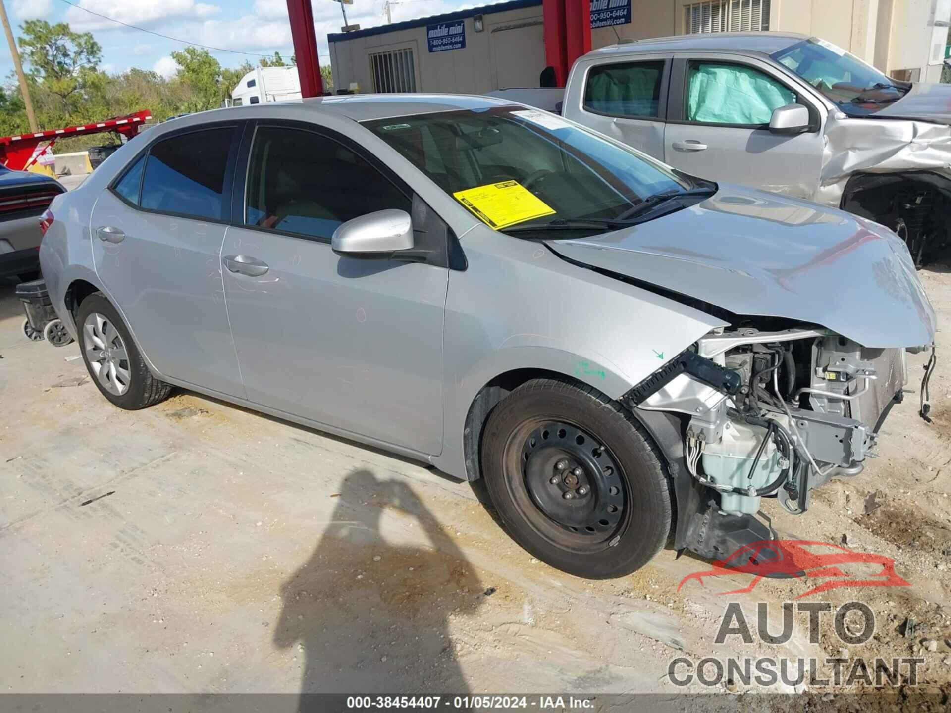 TOYOTA COROLLA 2015 - 2T1BURHE3FC258531