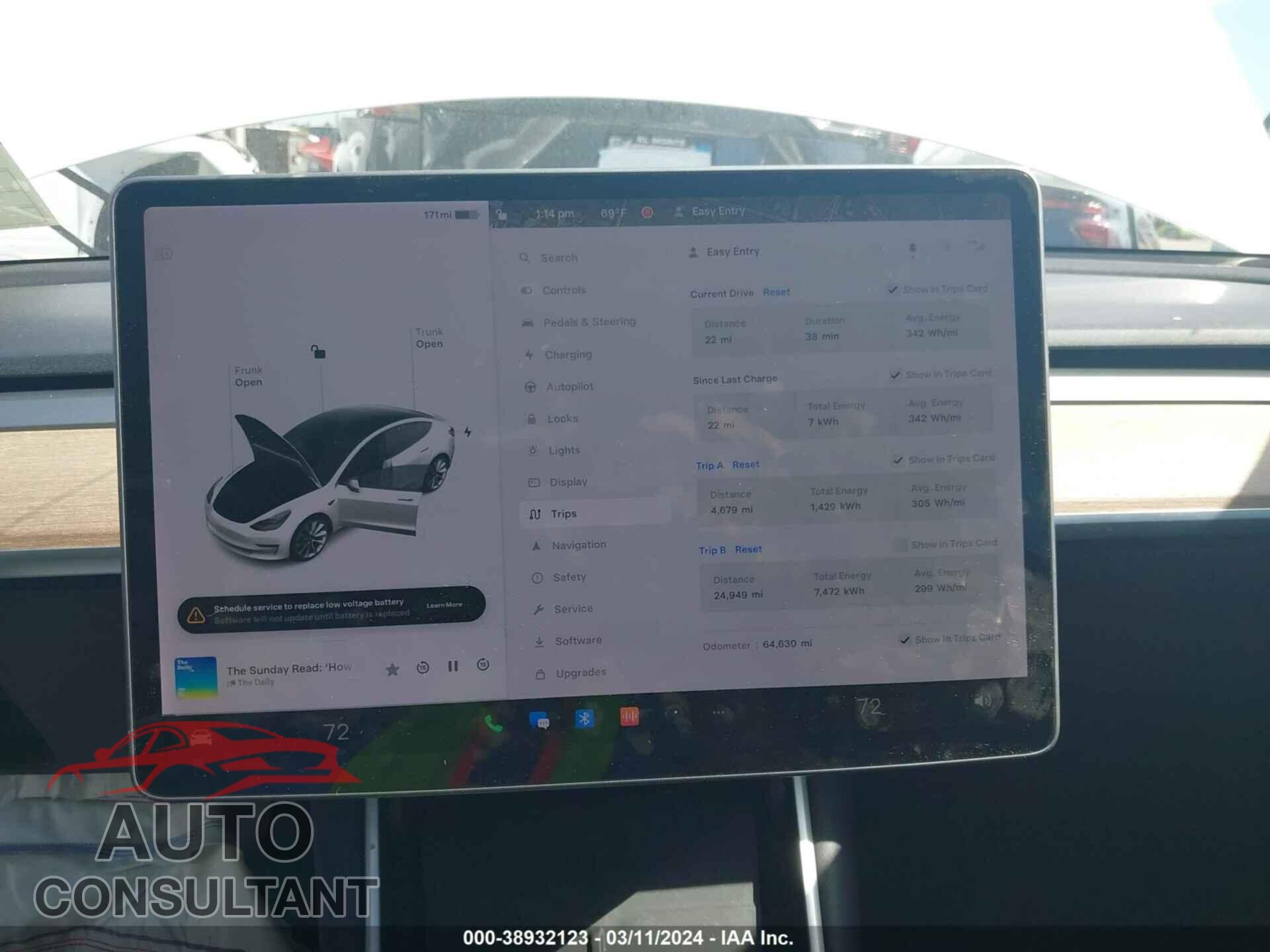 TESLA MODEL 3 2020 - 5YJ3E1EC2LF627537